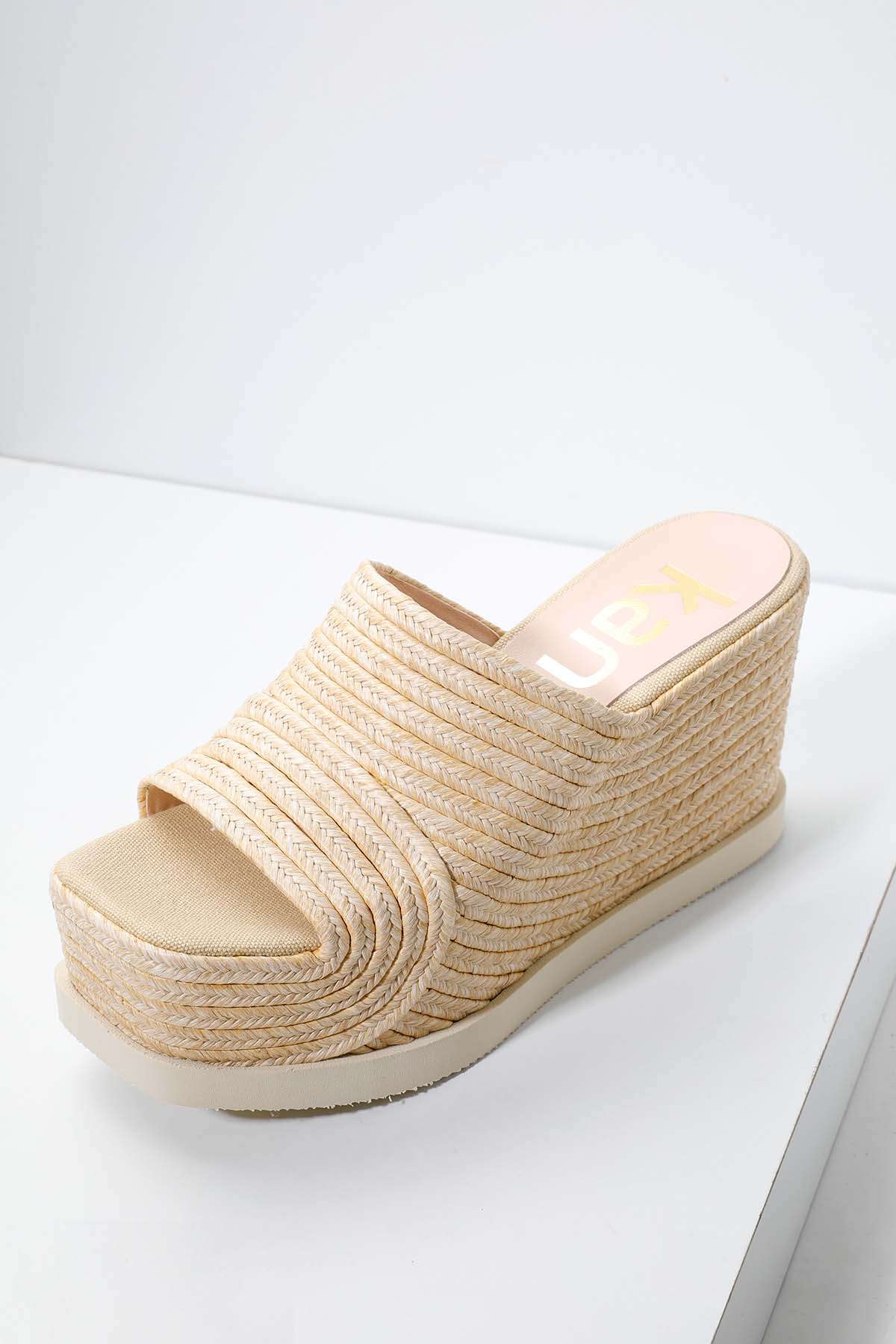 Kanna Platform Tabanlı Hasır Terlik-Libas Trendy Fashion Store