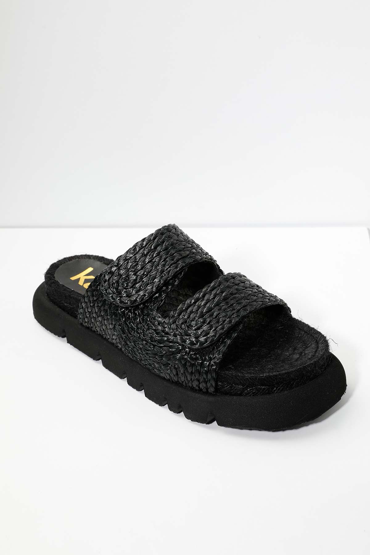 Kanna Cırt Cırt Bantlı Hasır Terlik-Libas Trendy Fashion Store