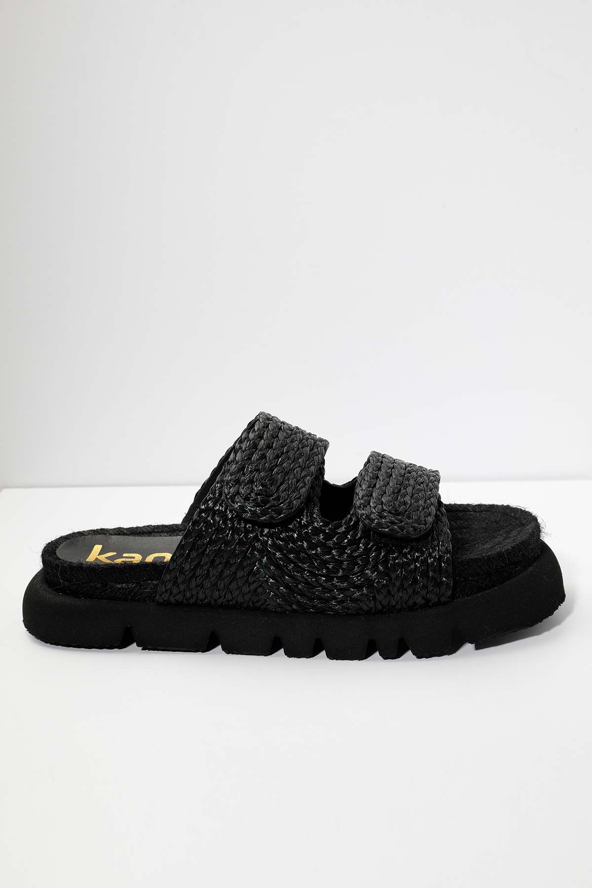 Kanna Cırt Cırt Bantlı Hasır Terlik-Libas Trendy Fashion Store