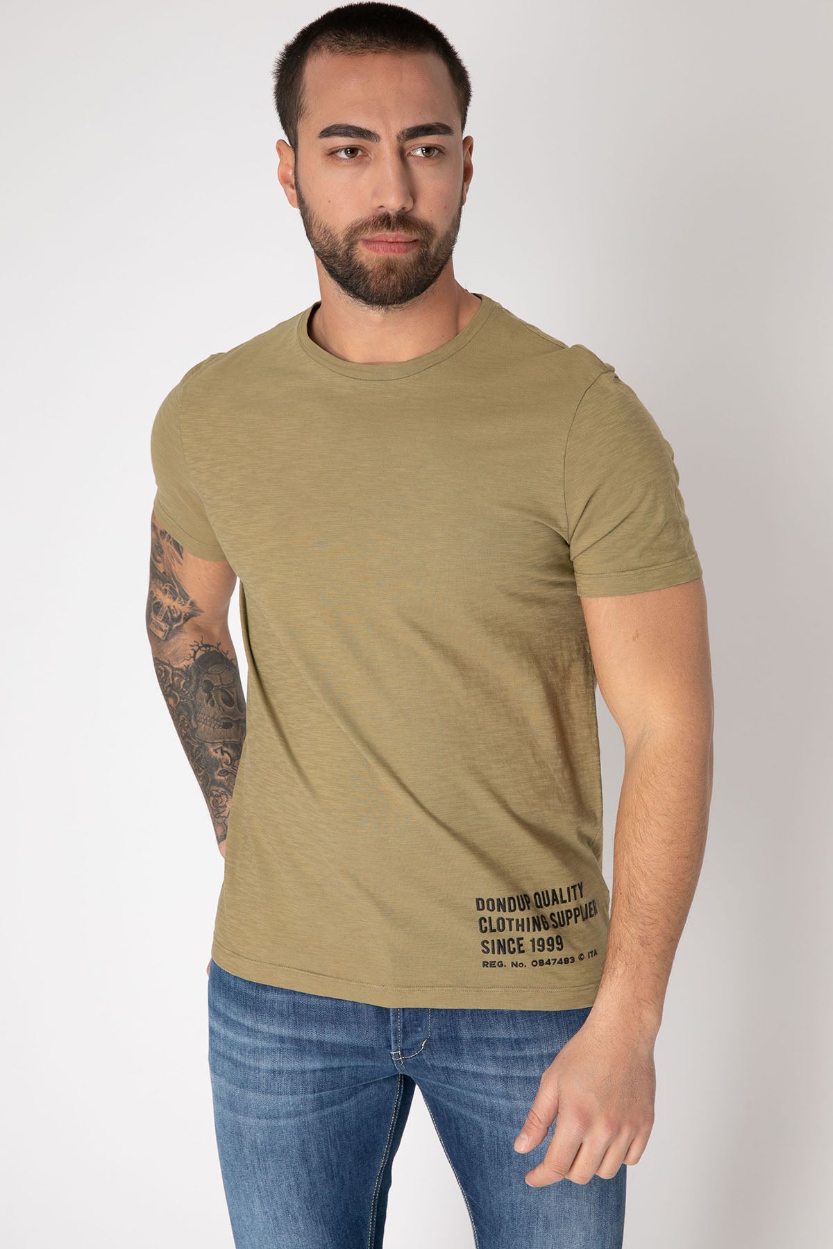 Dondup Yazı Detaylı Yuvarlak Yaka T-shirt-Libas Trendy Fashion Store