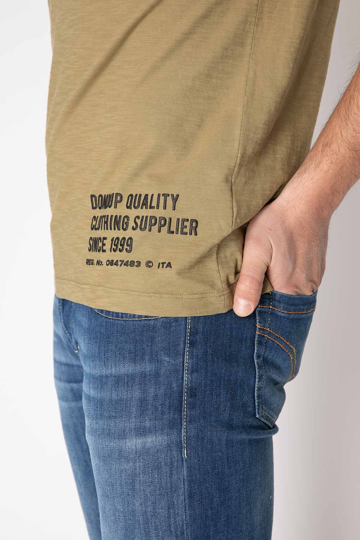 Dondup Yazı Detaylı Yuvarlak Yaka T-shirt-Libas Trendy Fashion Store