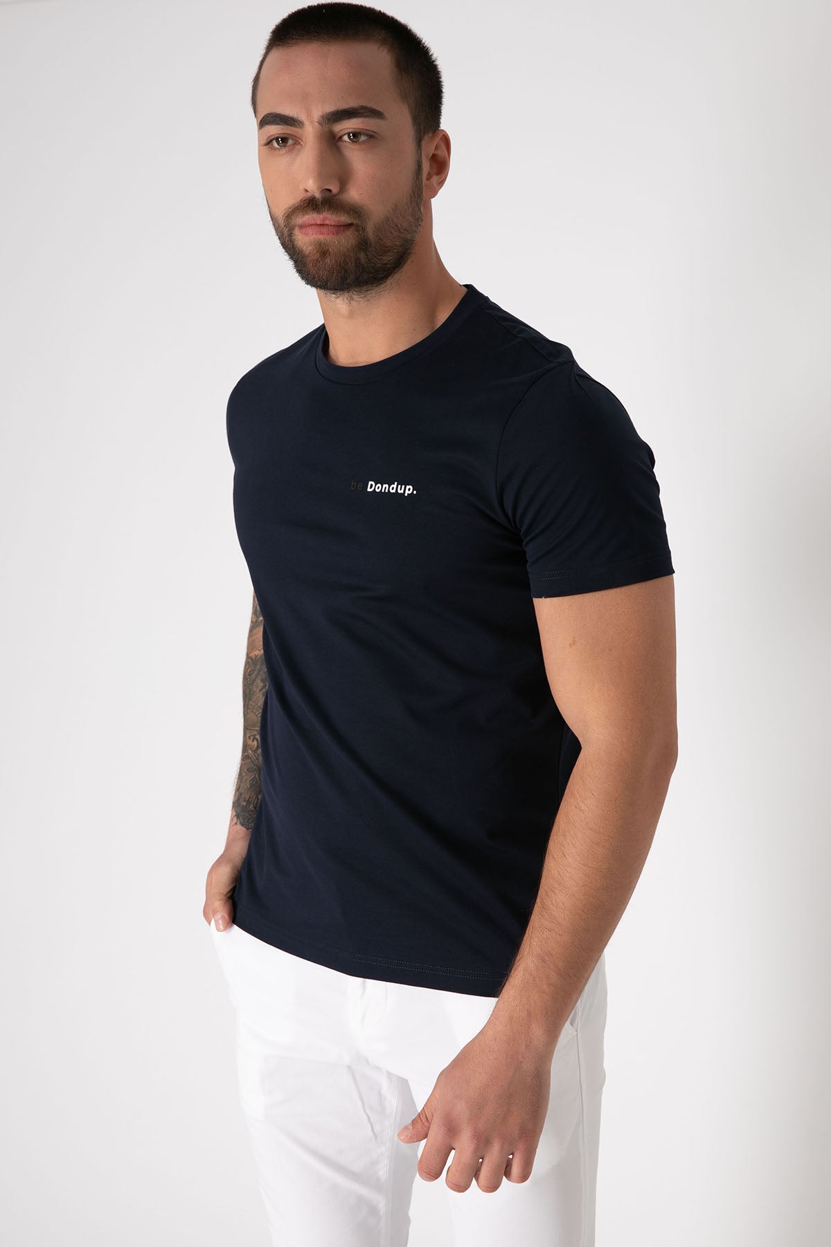 Dondup Logolu Yuvarlak Yaka T-shirt-Libas Trendy Fashion Store