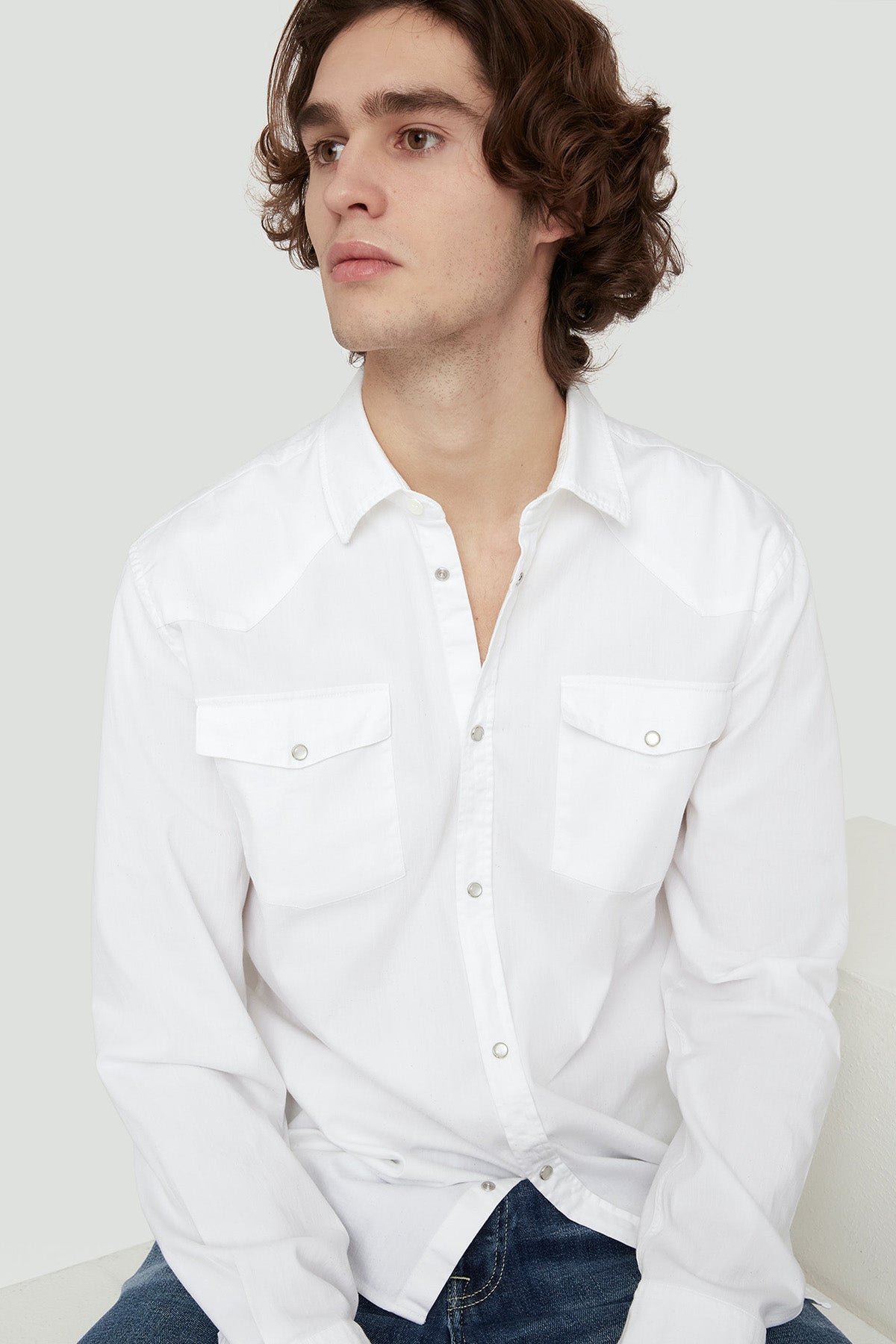 Dondup Slim Fit Çıtçıt Düğmeli Gömlek-Libas Trendy Fashion Store