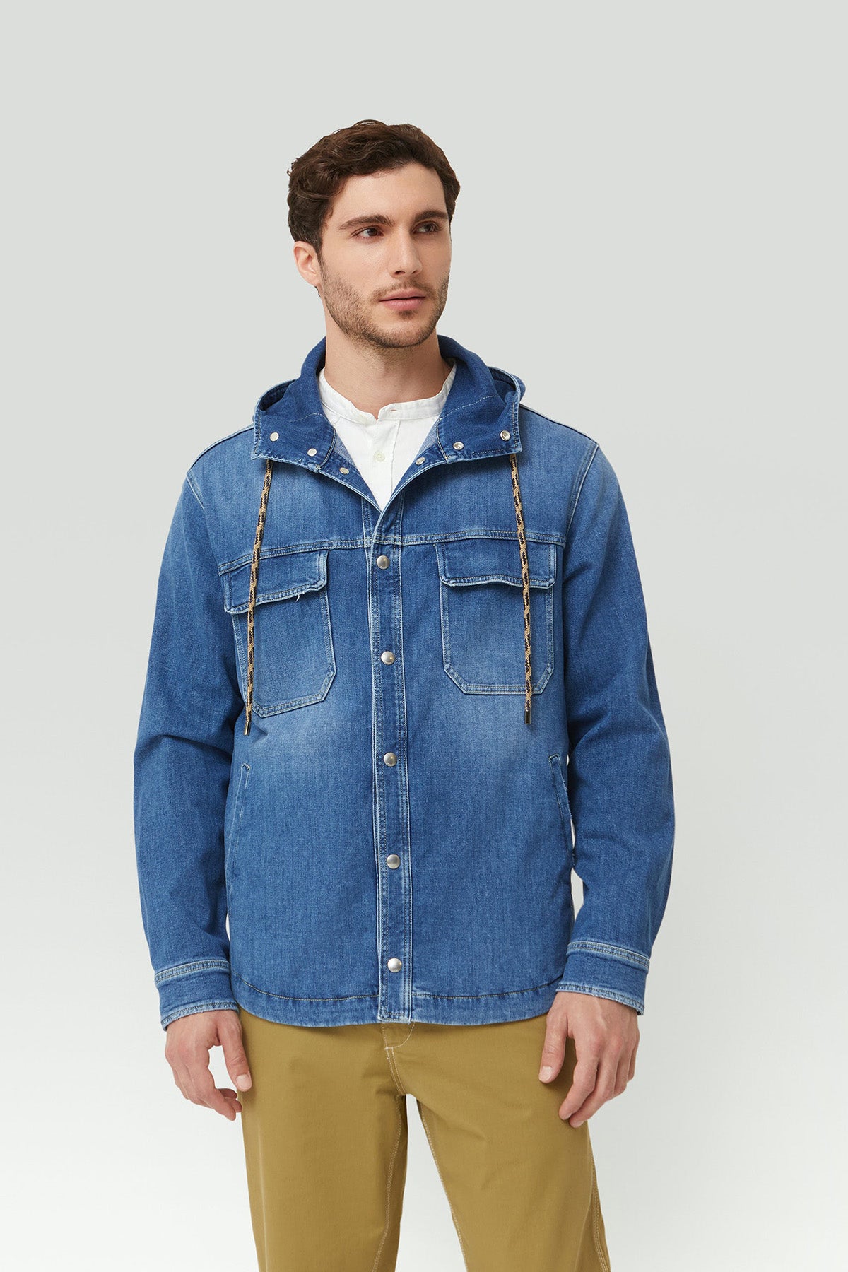 Dondup Denim Kapüşonlu Gömlek Ceket-Libas Trendy Fashion Store