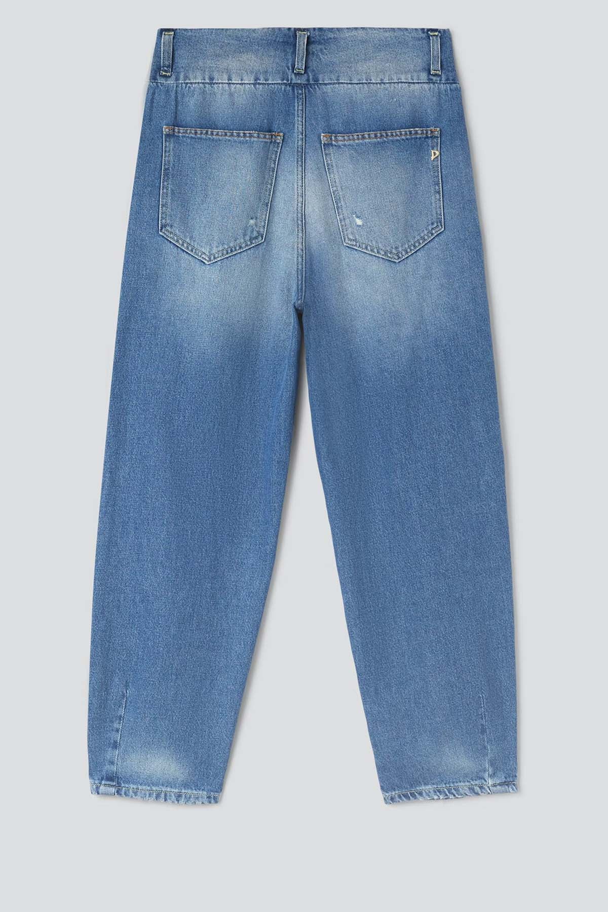 Dondup Flor Yırtık Detaylı Loose Fit Jeans-Libas Trendy Fashion Store