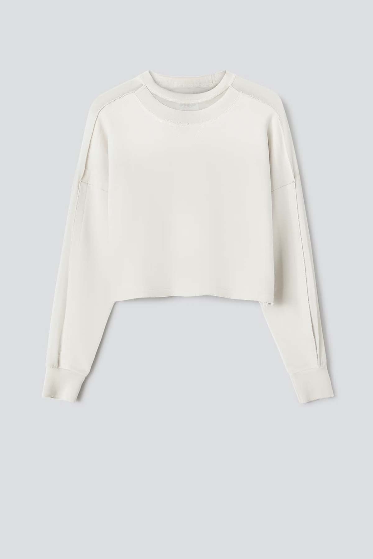 Dondup Geniş Kesim İpek Detaylı Sweatshirt-Libas Trendy Fashion Store