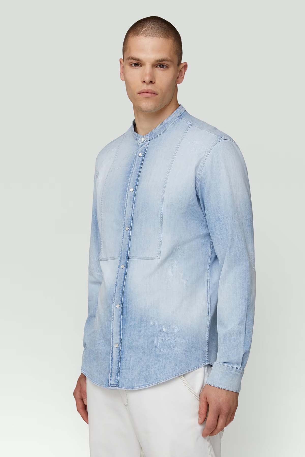 Dondup Regular Fit Hakim Yaka Streç Denim Gömlek-Libas Trendy Fashion Store