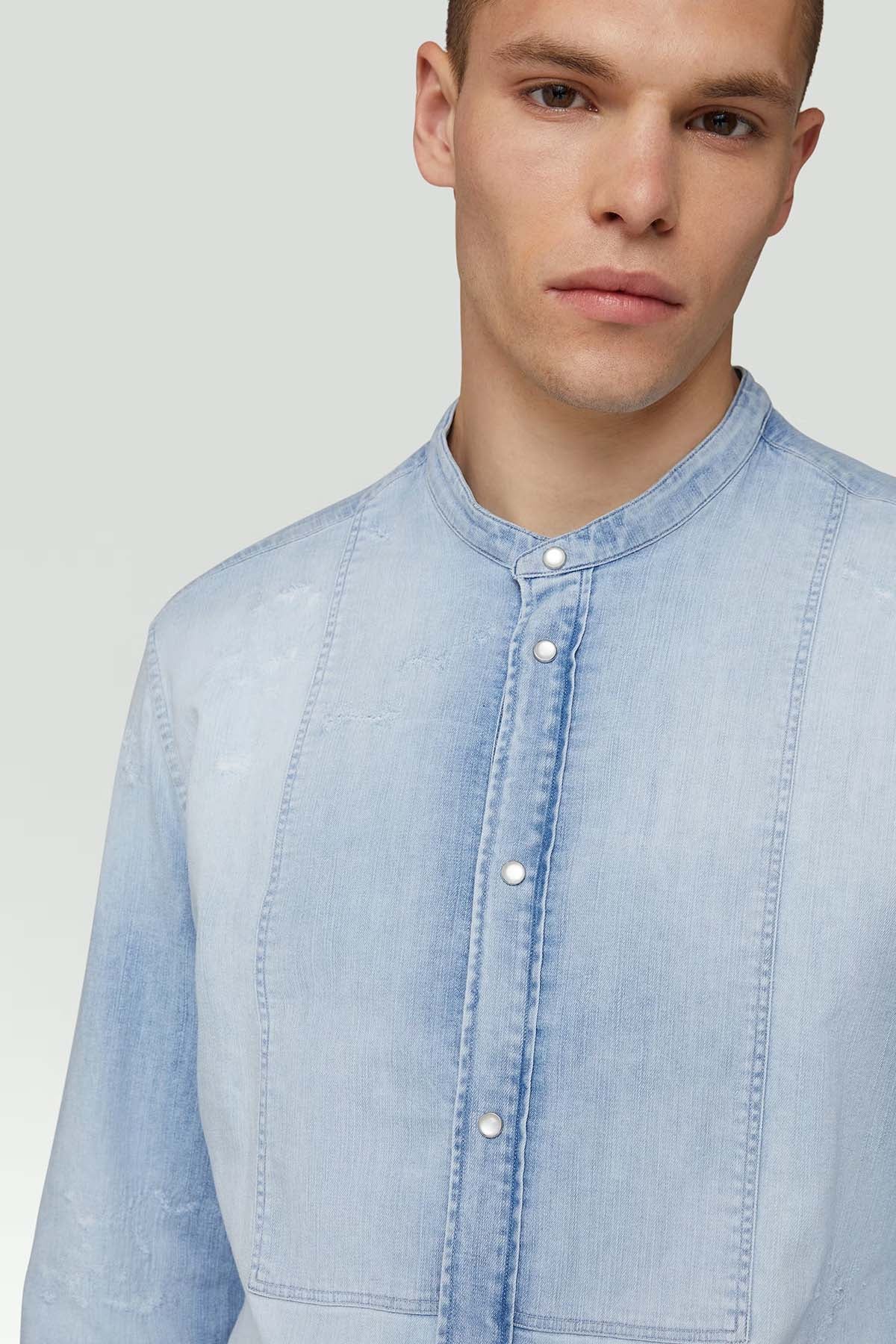 Dondup Regular Fit Hakim Yaka Streç Denim Gömlek-Libas Trendy Fashion Store