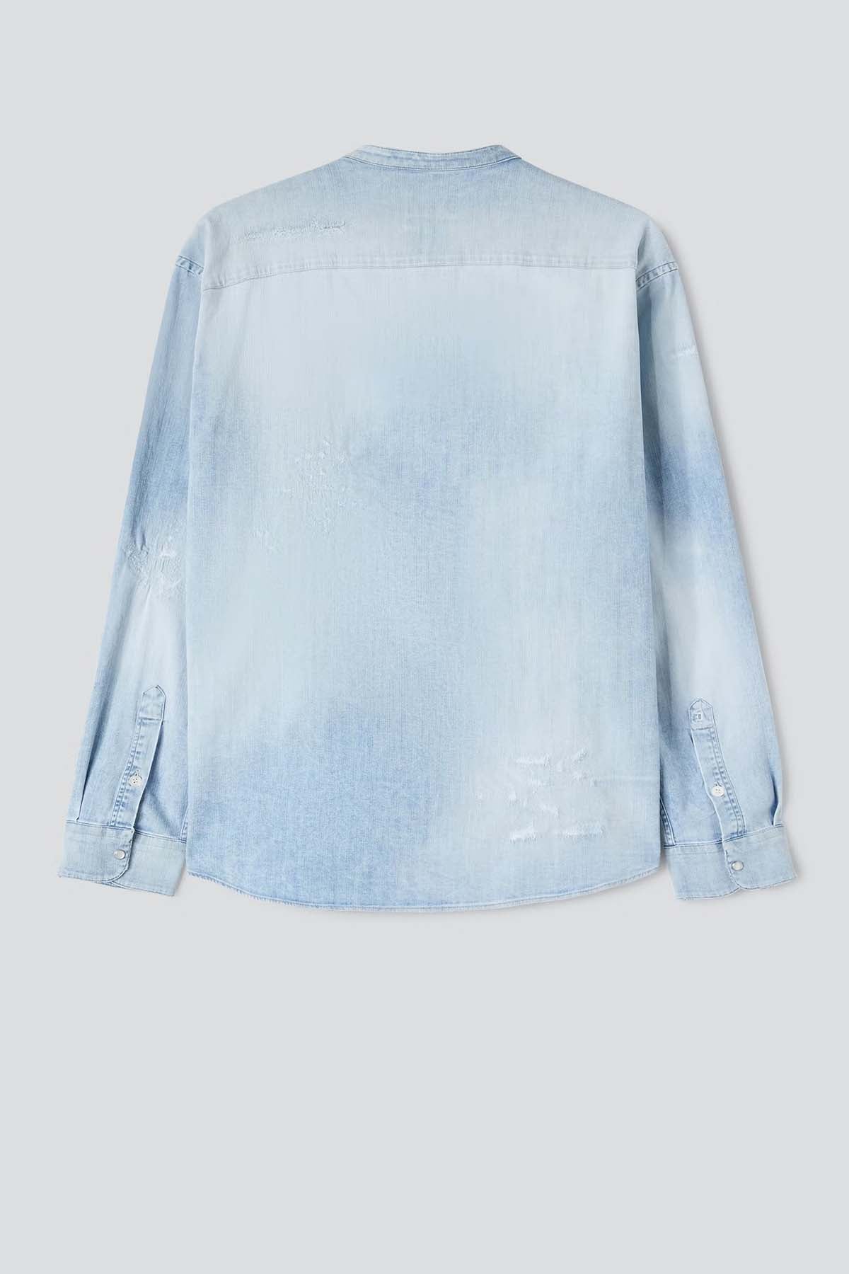 Dondup Regular Fit Hakim Yaka Streç Denim Gömlek-Libas Trendy Fashion Store