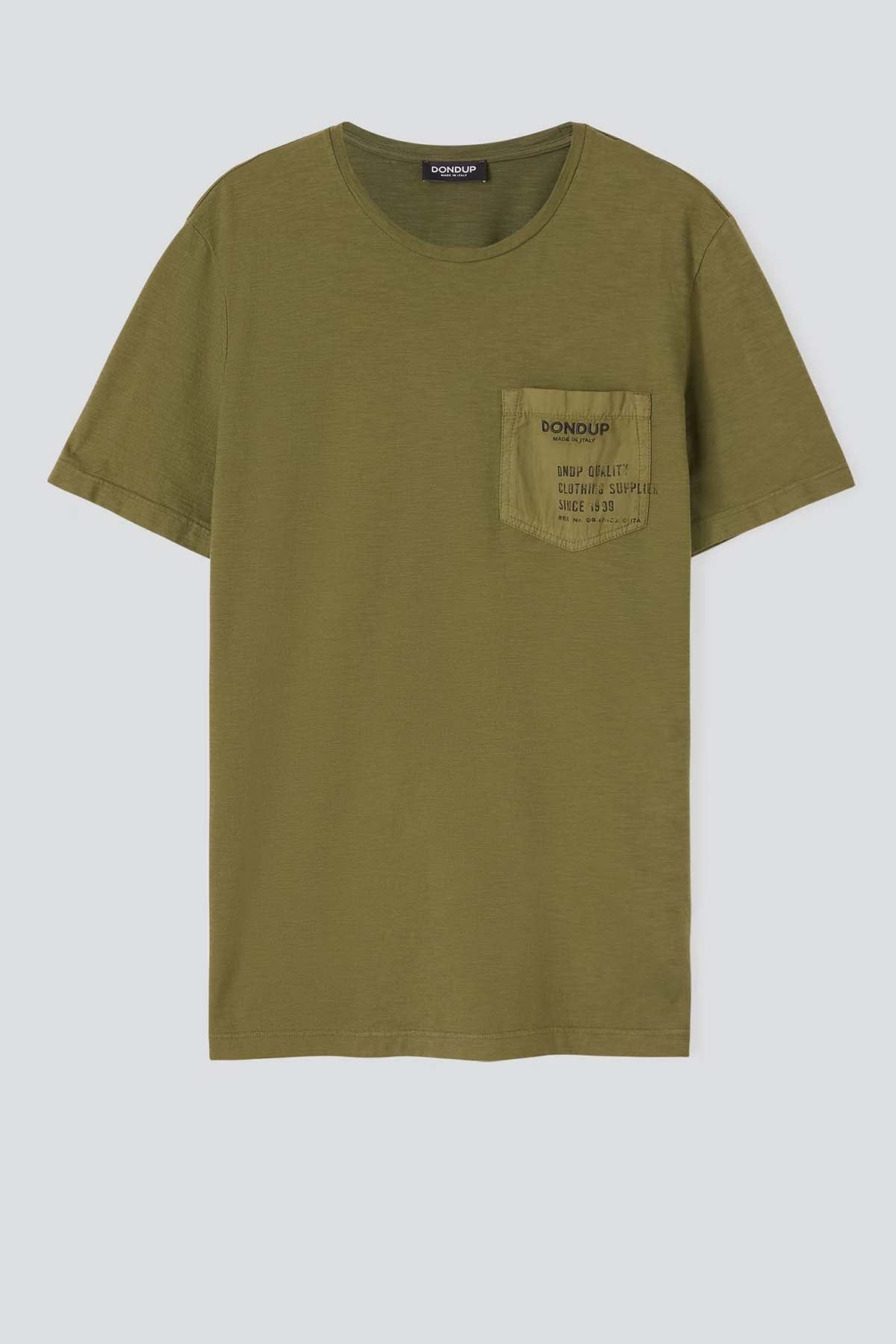 Dondup Yuvarlak Yaka Cep Detaylı Logolu T-shirt-Libas Trendy Fashion Store