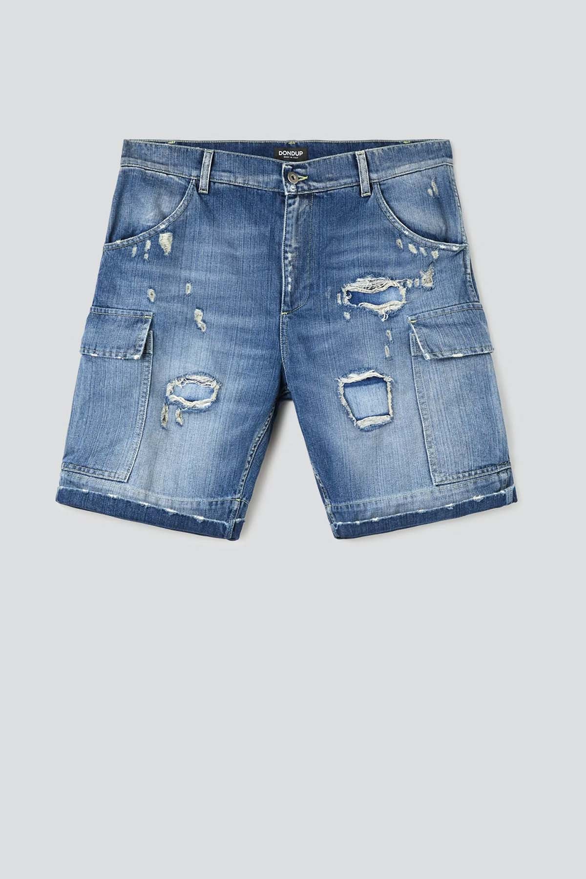 Dondup Raul Loose Fit Yırtık Detaylı Jean Şort-Libas Trendy Fashion Store