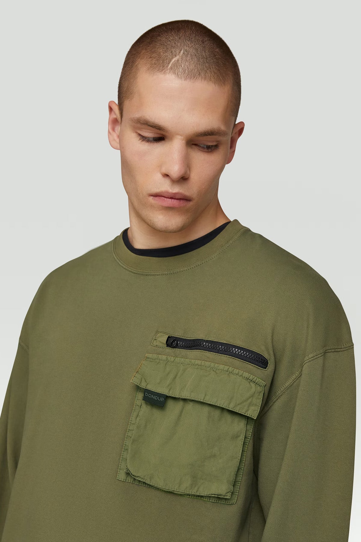 Dondup Yuvarlak Yaka Cep Detaylı Sweatshirt-Libas Trendy Fashion Store