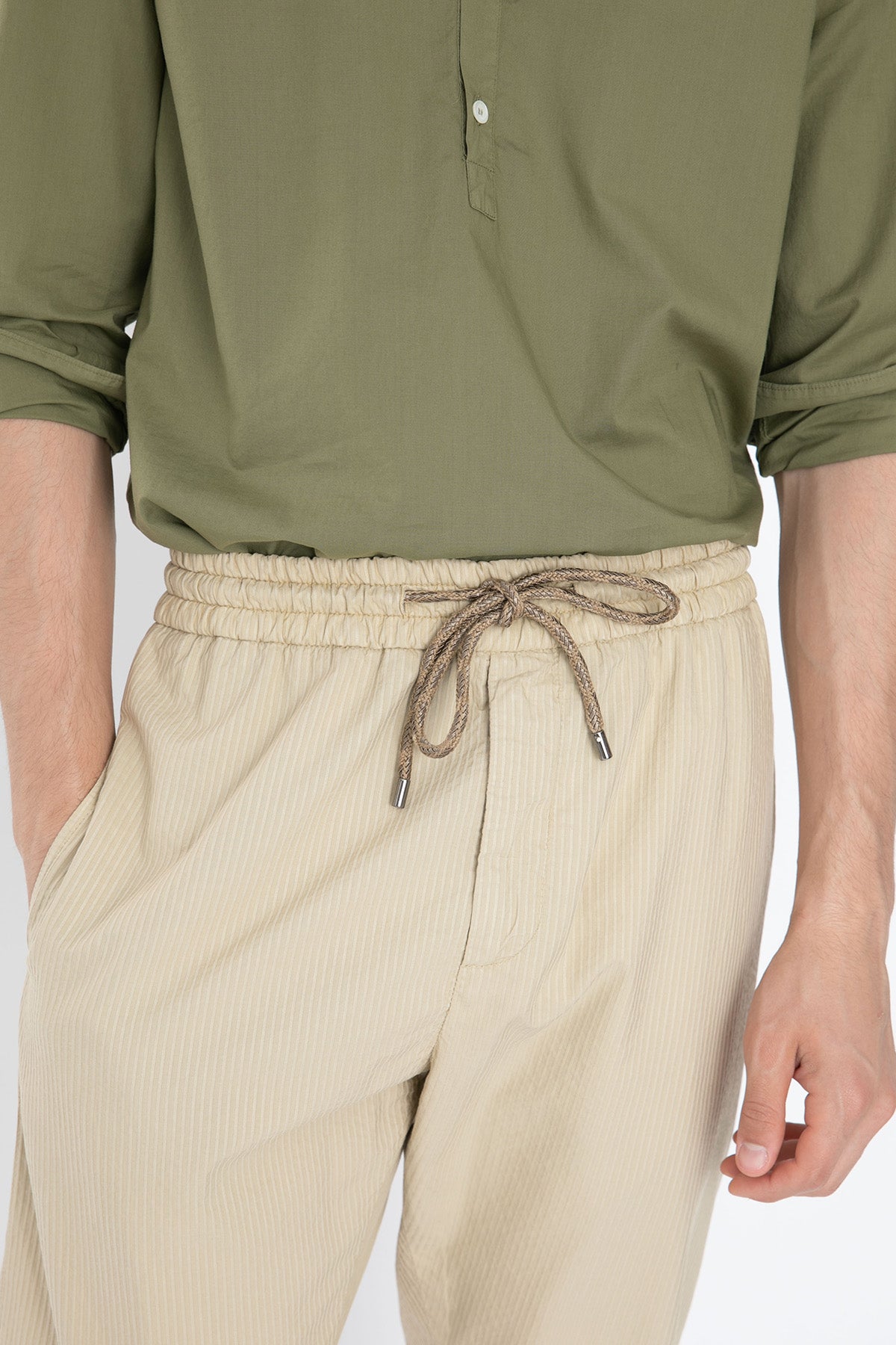 Dondup Beli Lastikli Çizgili Pantolon-Libas Trendy Fashion Store