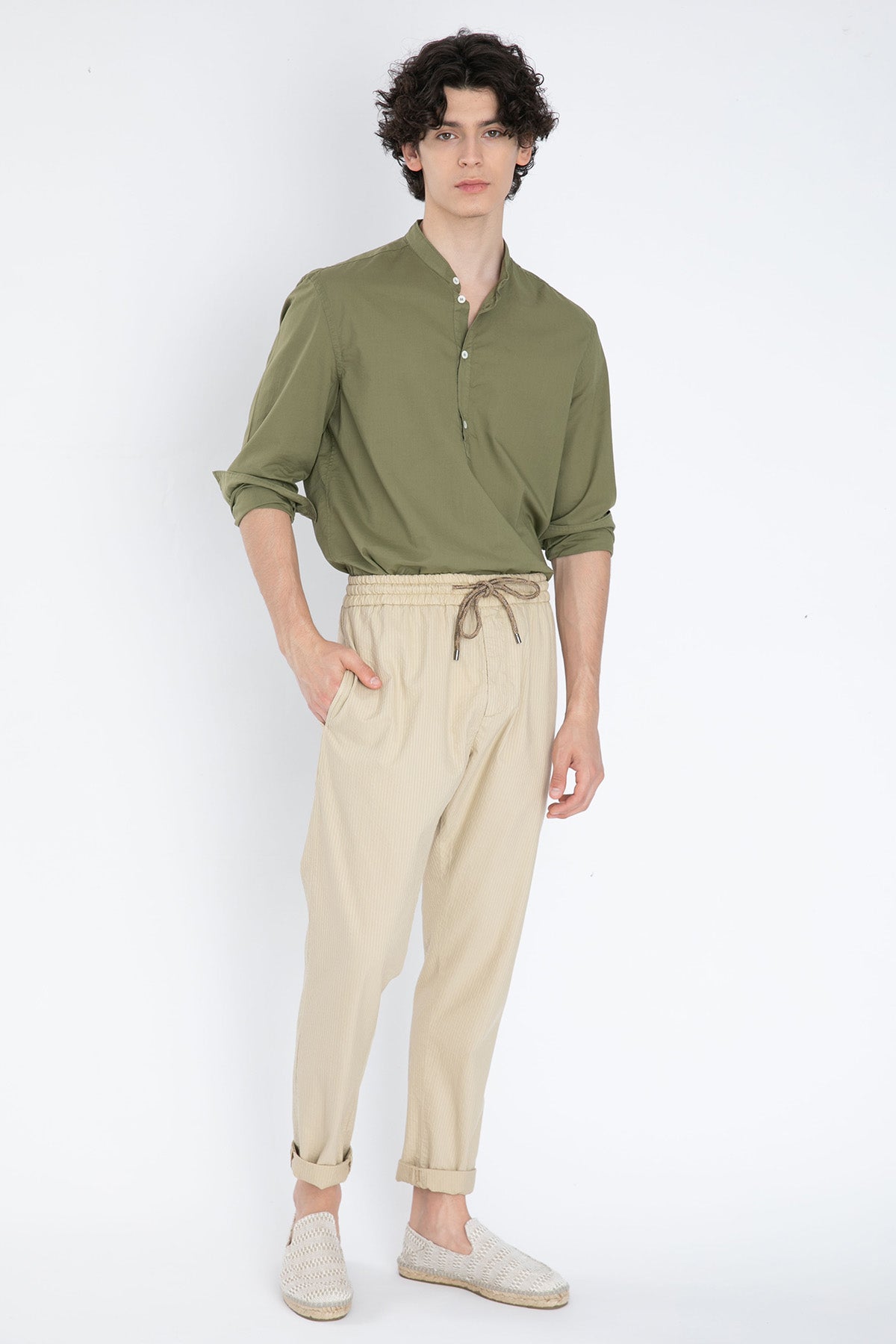 Dondup Beli Lastikli Çizgili Pantolon-Libas Trendy Fashion Store