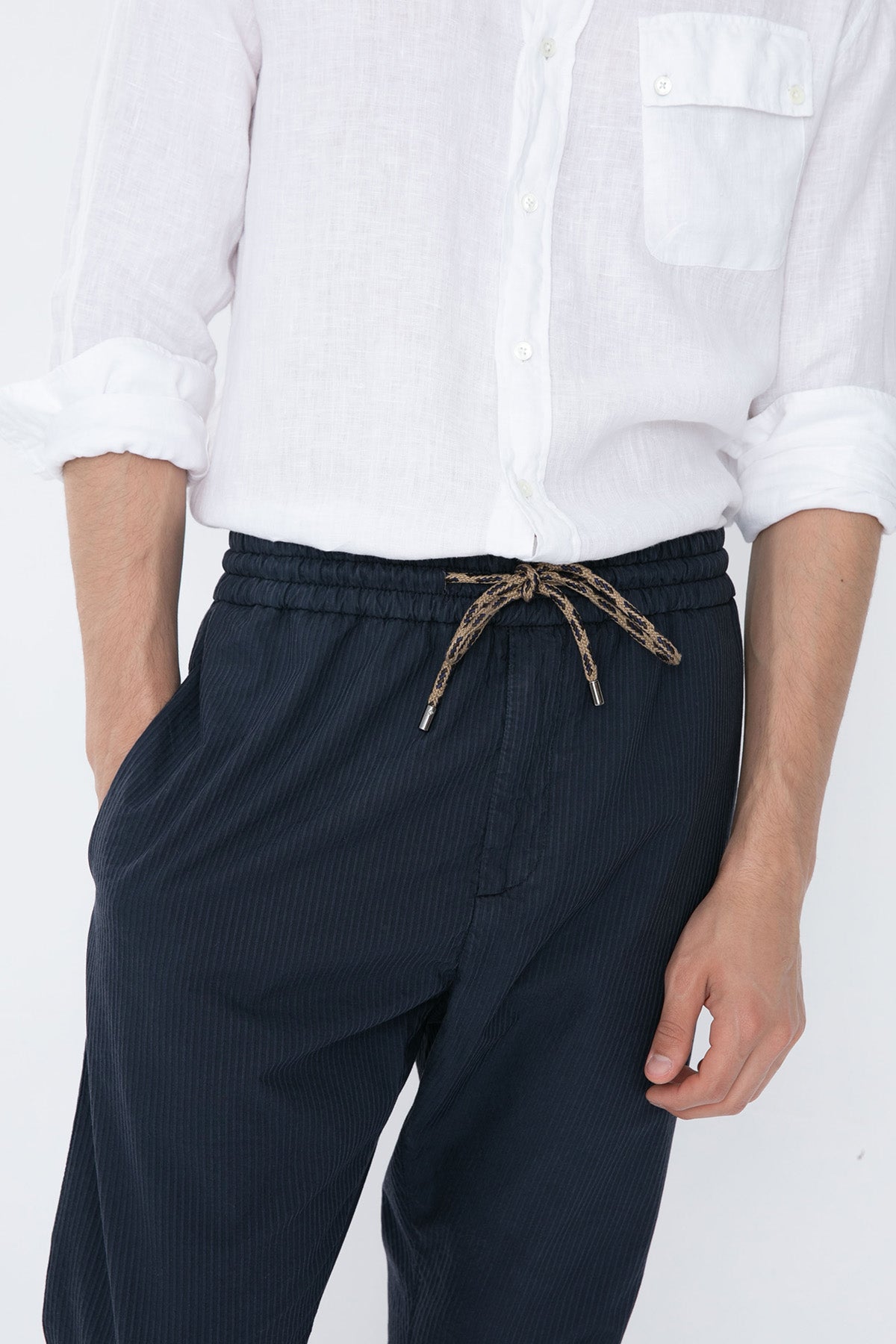 Dondup Beli Lastikli Çizgili Pantolon-Libas Trendy Fashion Store
