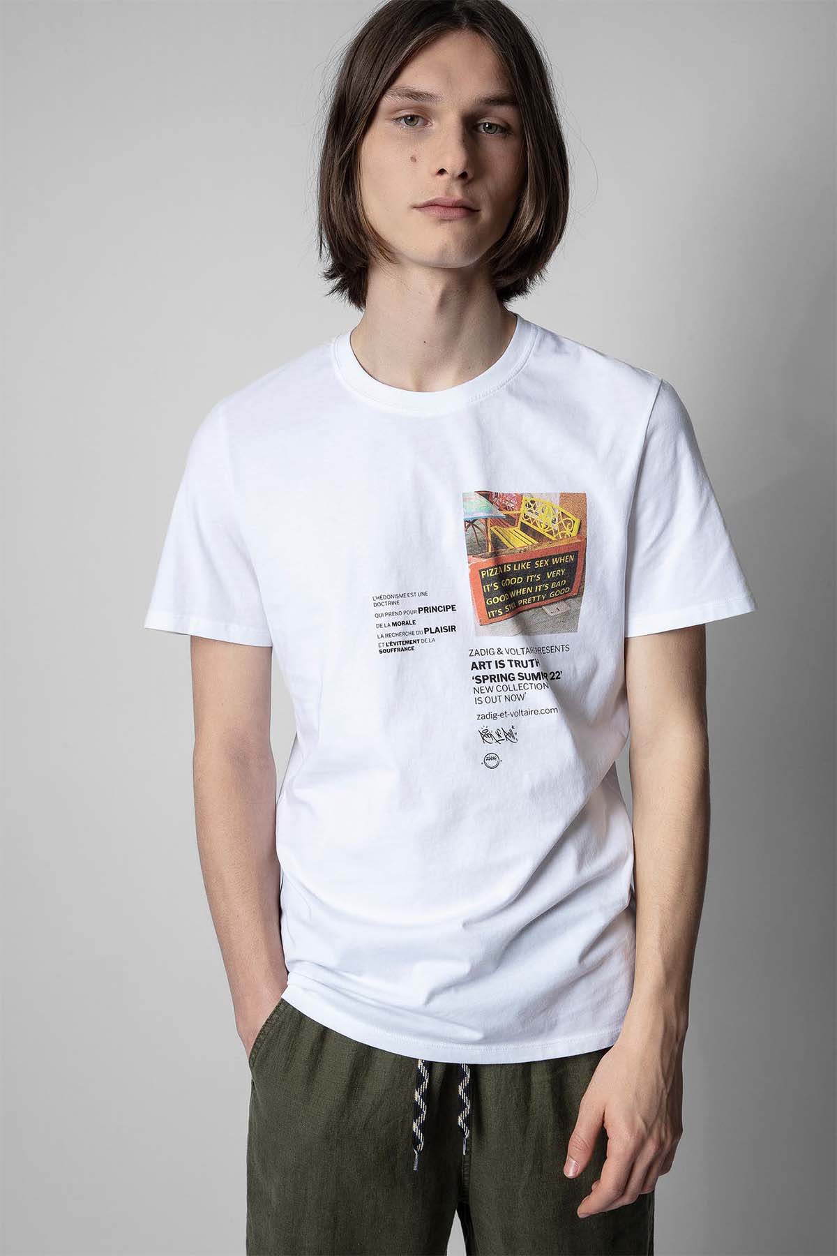 Zadig & Voltaire Yuvarlak Yaka Baskılı T-shirt-Libas Trendy Fashion Store