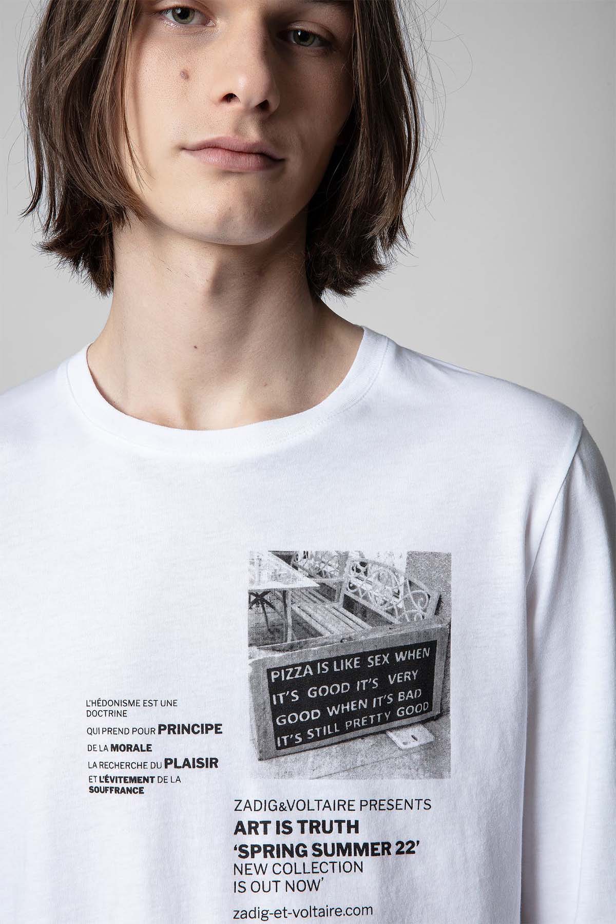 Zadig & Voltaire Yuvarlak Yaka Uzun Kollu Baskılı T-shirt-Libas Trendy Fashion Store
