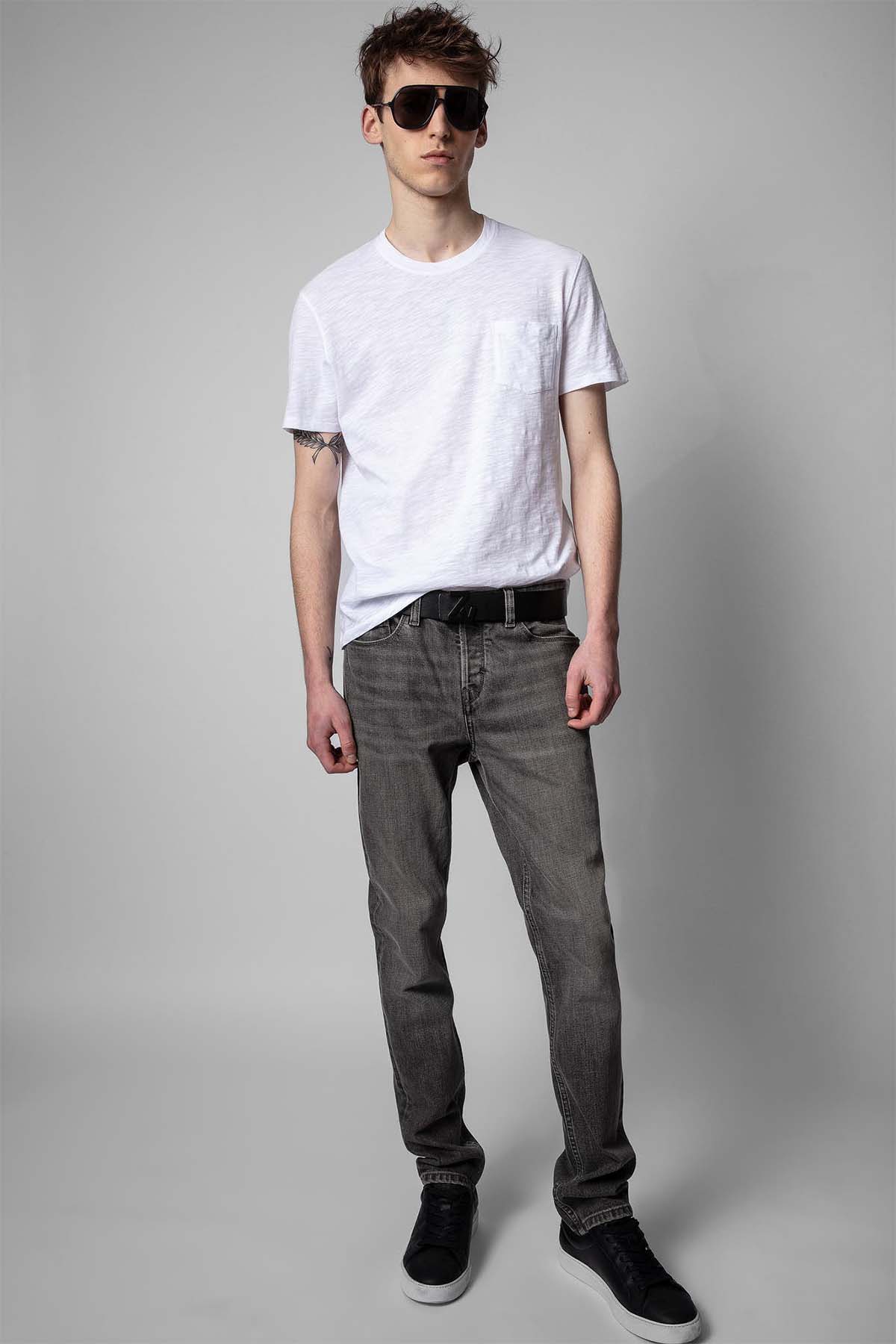 Zadig & Voltaire Yuvarlak Yaka Sırtta Baskılı T-shirt-Libas Trendy Fashion Store