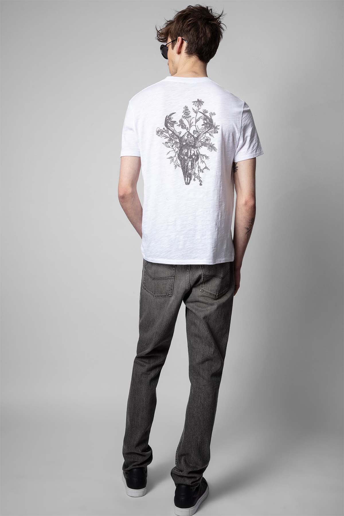 Zadig & Voltaire Yuvarlak Yaka Sırtta Baskılı T-shirt-Libas Trendy Fashion Store