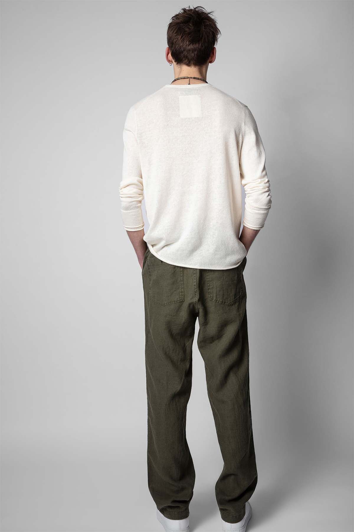 Zadig & Voltaire Düğmeli Yaka Keten Karışımlı Triko-Libas Trendy Fashion Store