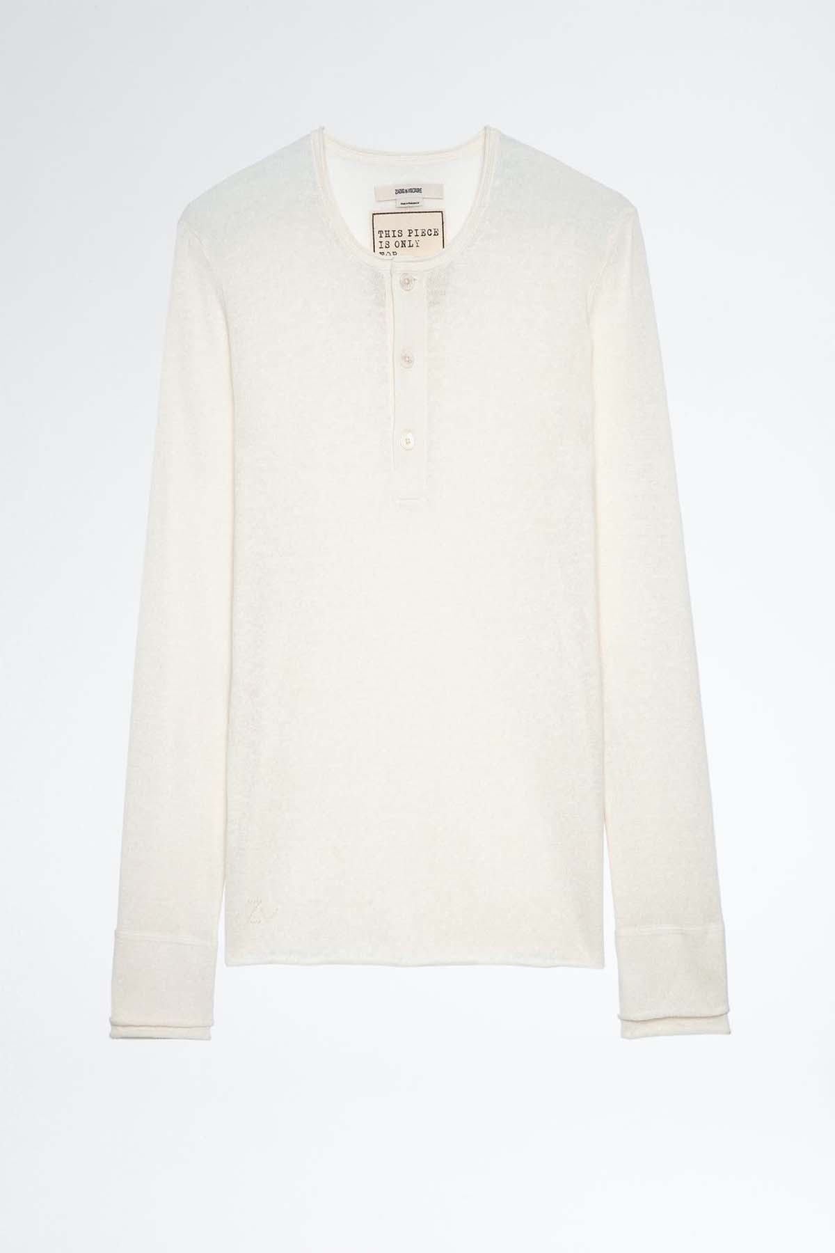 Zadig & Voltaire Düğmeli Yaka Keten Karışımlı Triko-Libas Trendy Fashion Store