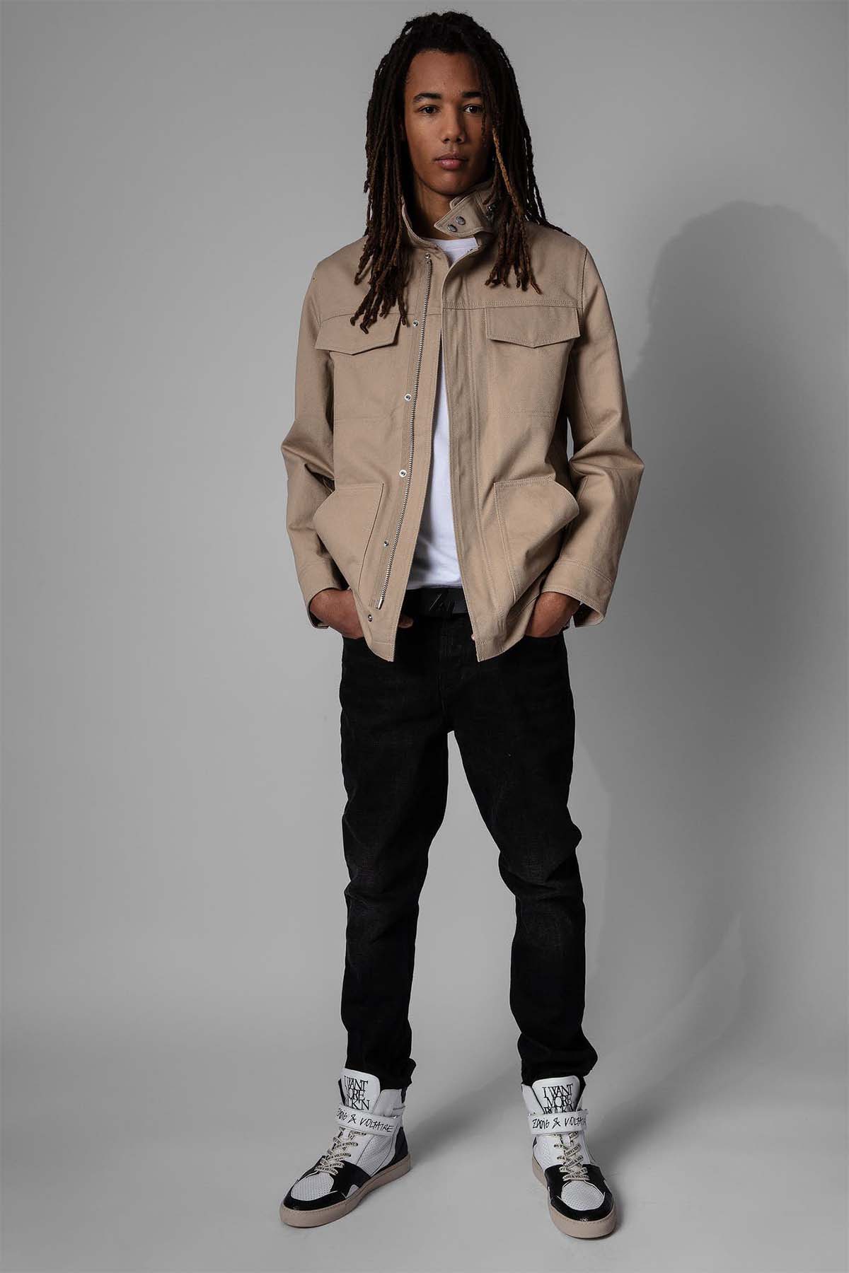 Zadig & Voltaire Dik Yaka Cep Detaylı İnce Ceket Mont-Libas Trendy Fashion Store