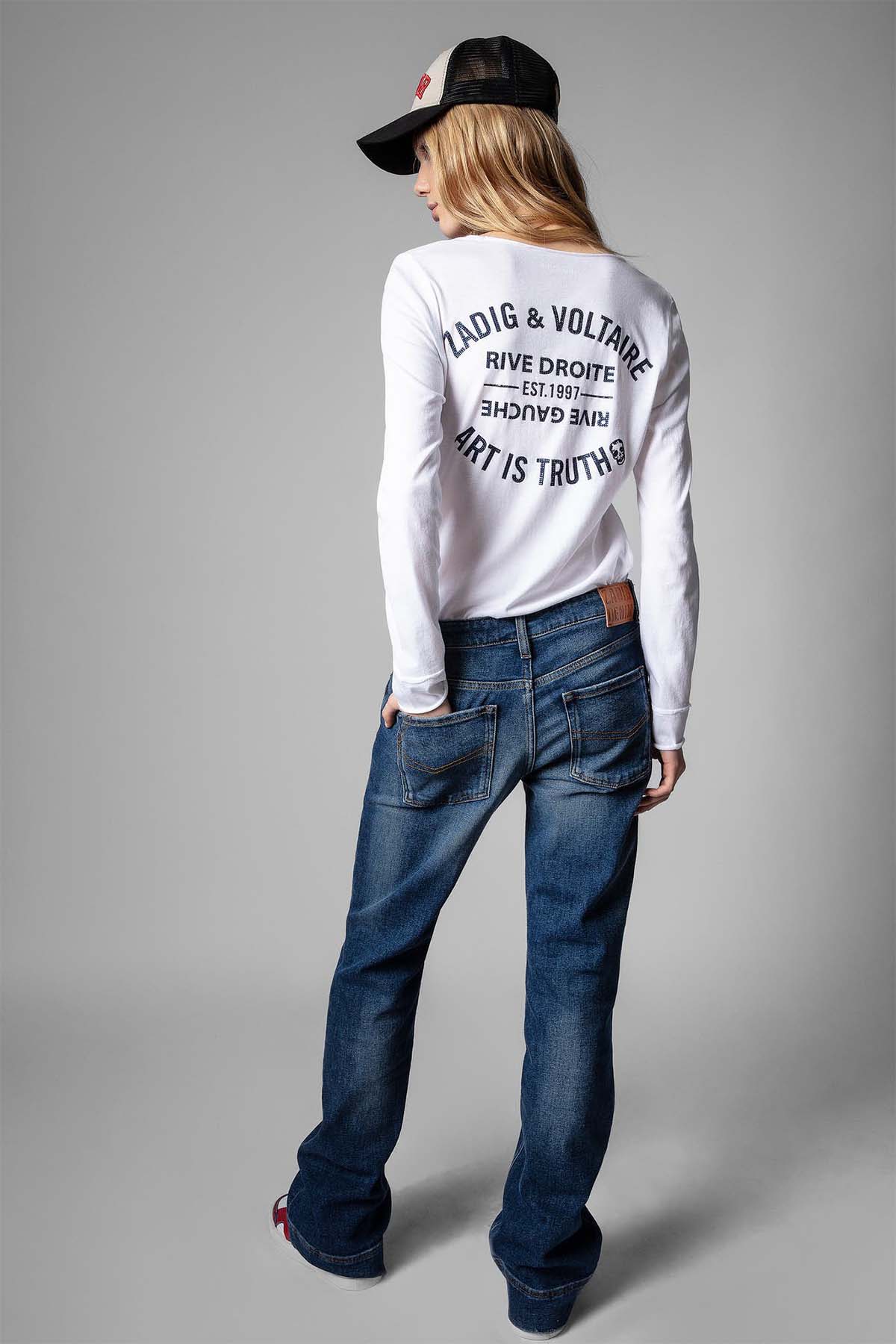 Zadig & Voltaire Sırtı Baskılı Uzun Kollu T-shirt