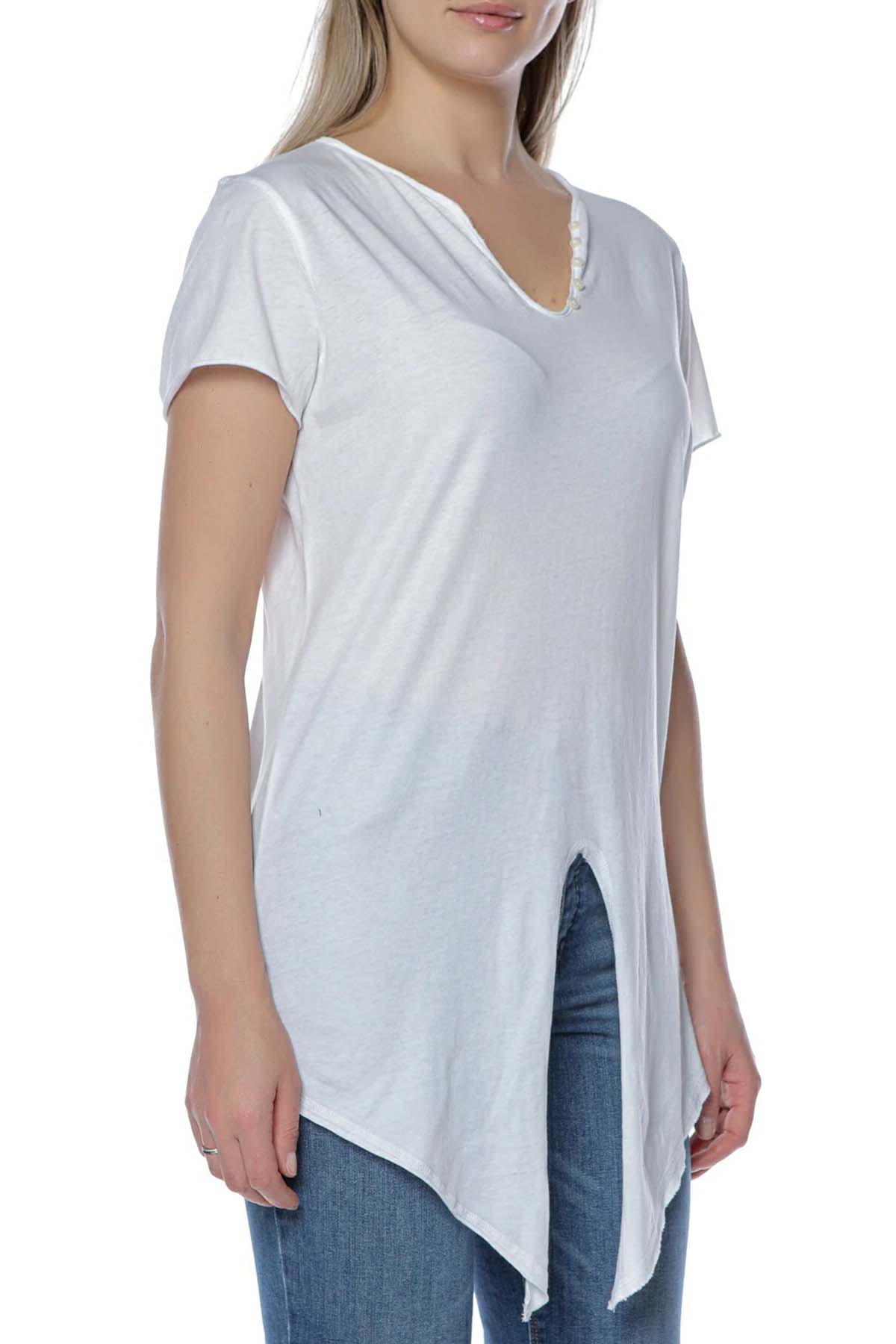 Zadig & Voltaire Etek Ucu Bağlamalı Sırtta Logo Baskılı T-shirt-Libas Trendy Fashion Store