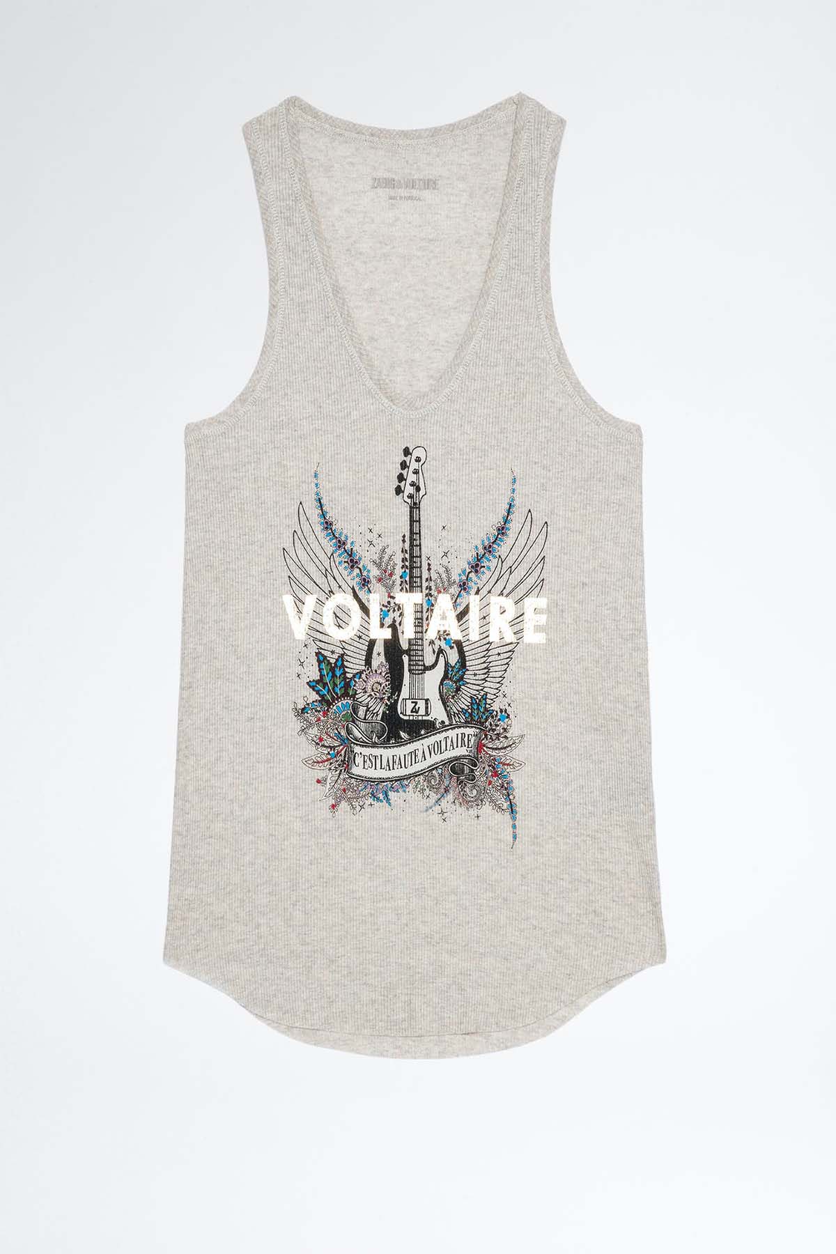 Zadig & Voltaire Logo Baskılı Kolsuz T-shirt-Libas Trendy Fashion Store