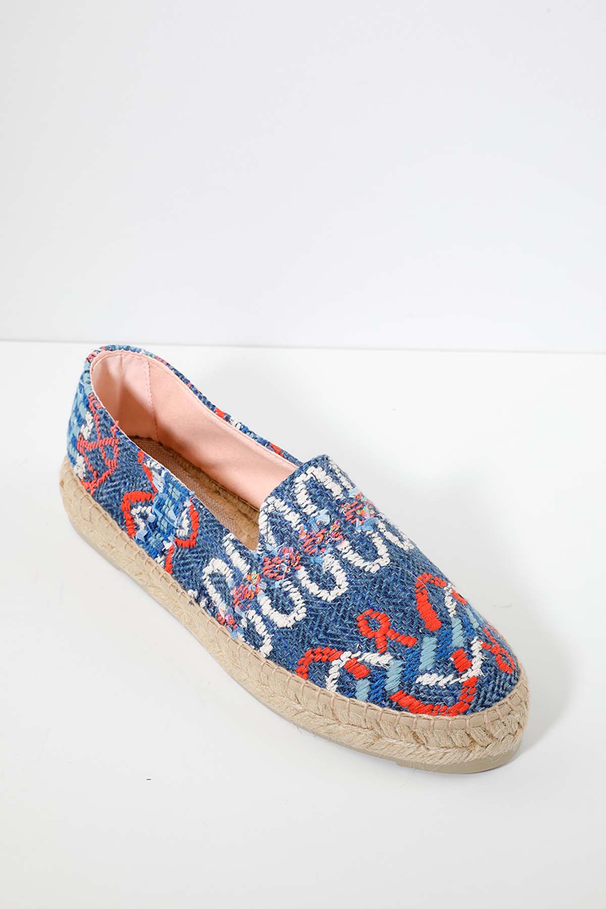 Manebi San Francisco Renkli Desenli Espadril-Libas Trendy Fashion Store