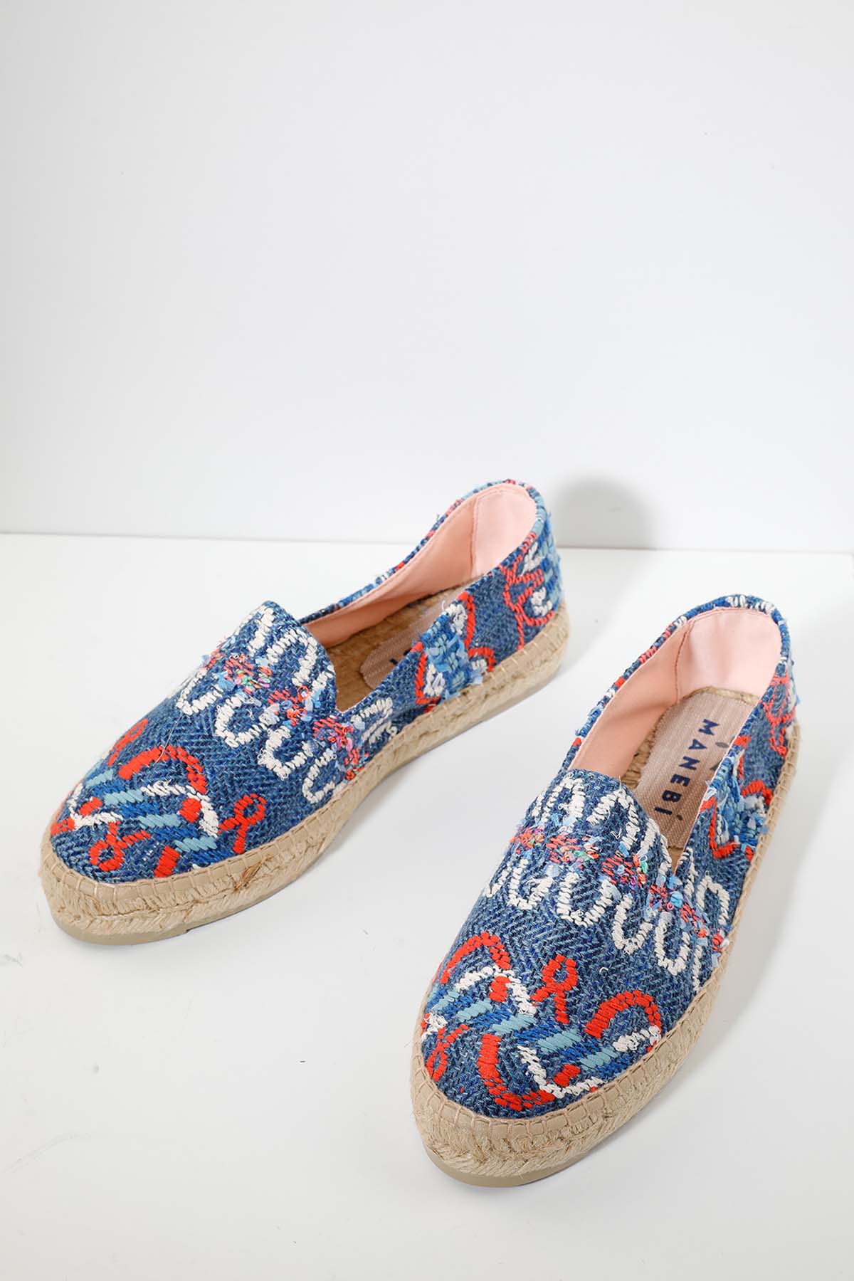 Manebi San Francisco Renkli Desenli Espadril-Libas Trendy Fashion Store