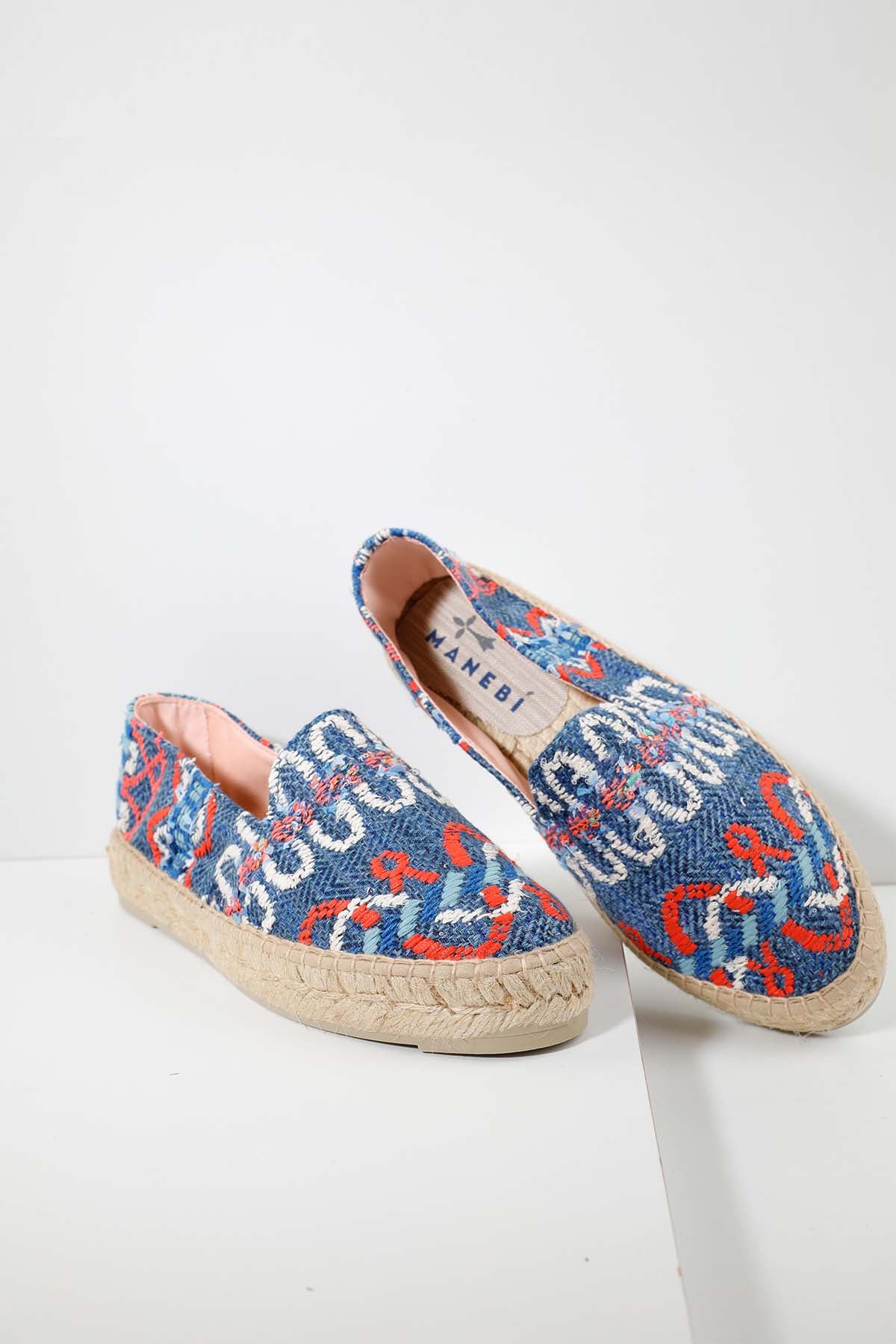 Manebi San Francisco Renkli Desenli Espadril-Libas Trendy Fashion Store