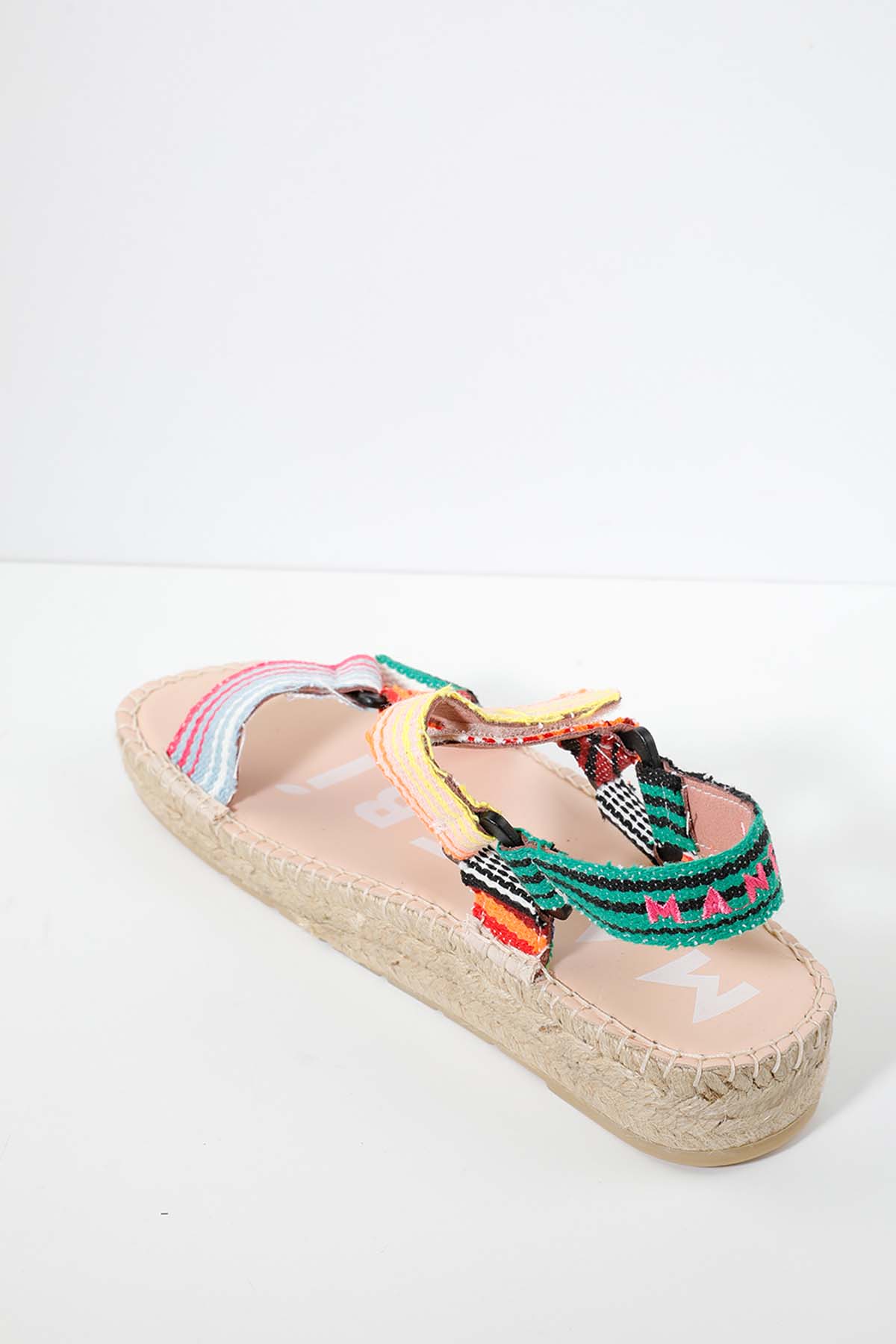 Manebi Tulum Cırt Cırt Bantlı Renkli Desenli Sandalet-Libas Trendy Fashion Store