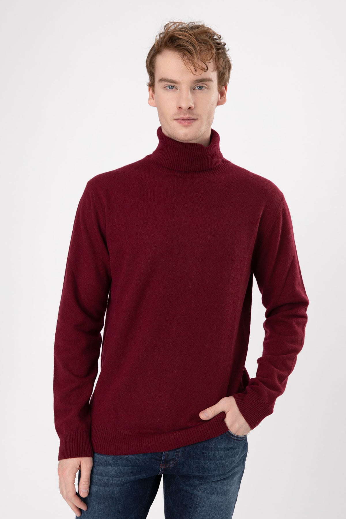 Manifattura Balıkçı Yaka İnce Örgü Kaşmirli Yün Triko-Libas Trendy Fashion Store