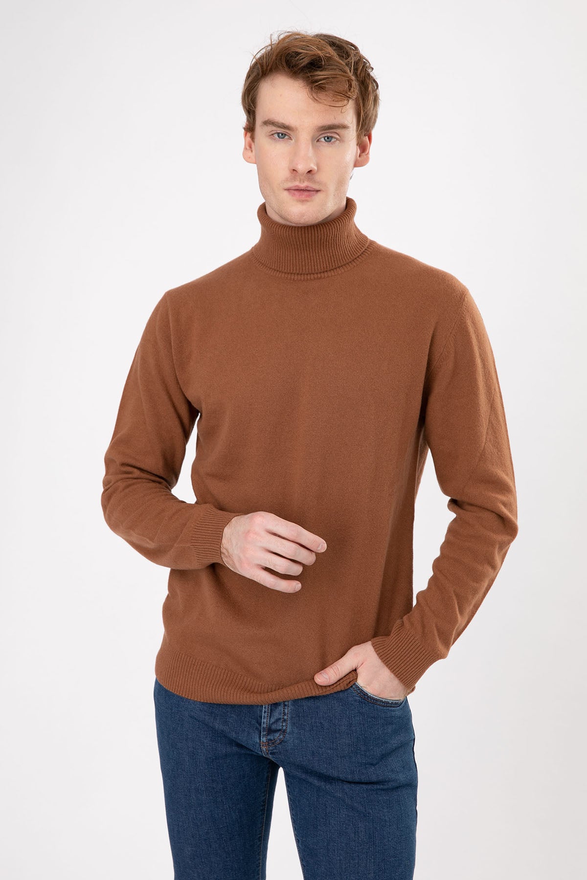 Manifattura Balıkçı Yaka İnce Örgü Kaşmirli Yün Triko-Libas Trendy Fashion Store