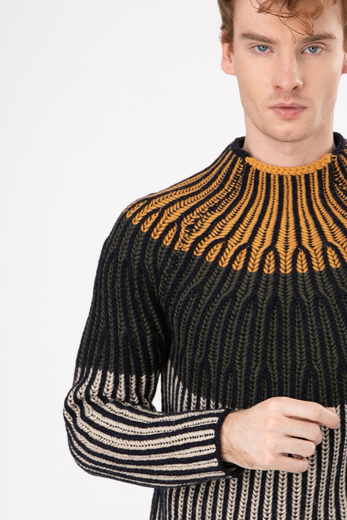 Manifattura Yarım Balıkçı Yaka Örgü Yün Triko-Libas Trendy Fashion Store