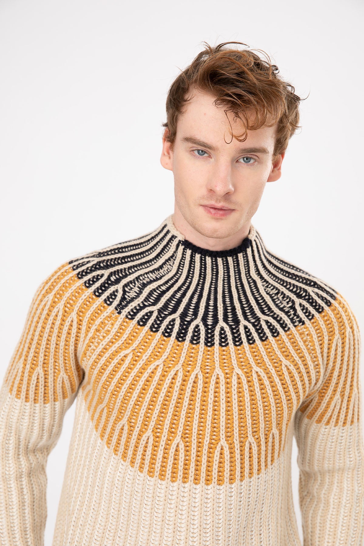 Manifattura Yarım Balıkçı Yaka Örgü Yün Triko-Libas Trendy Fashion Store