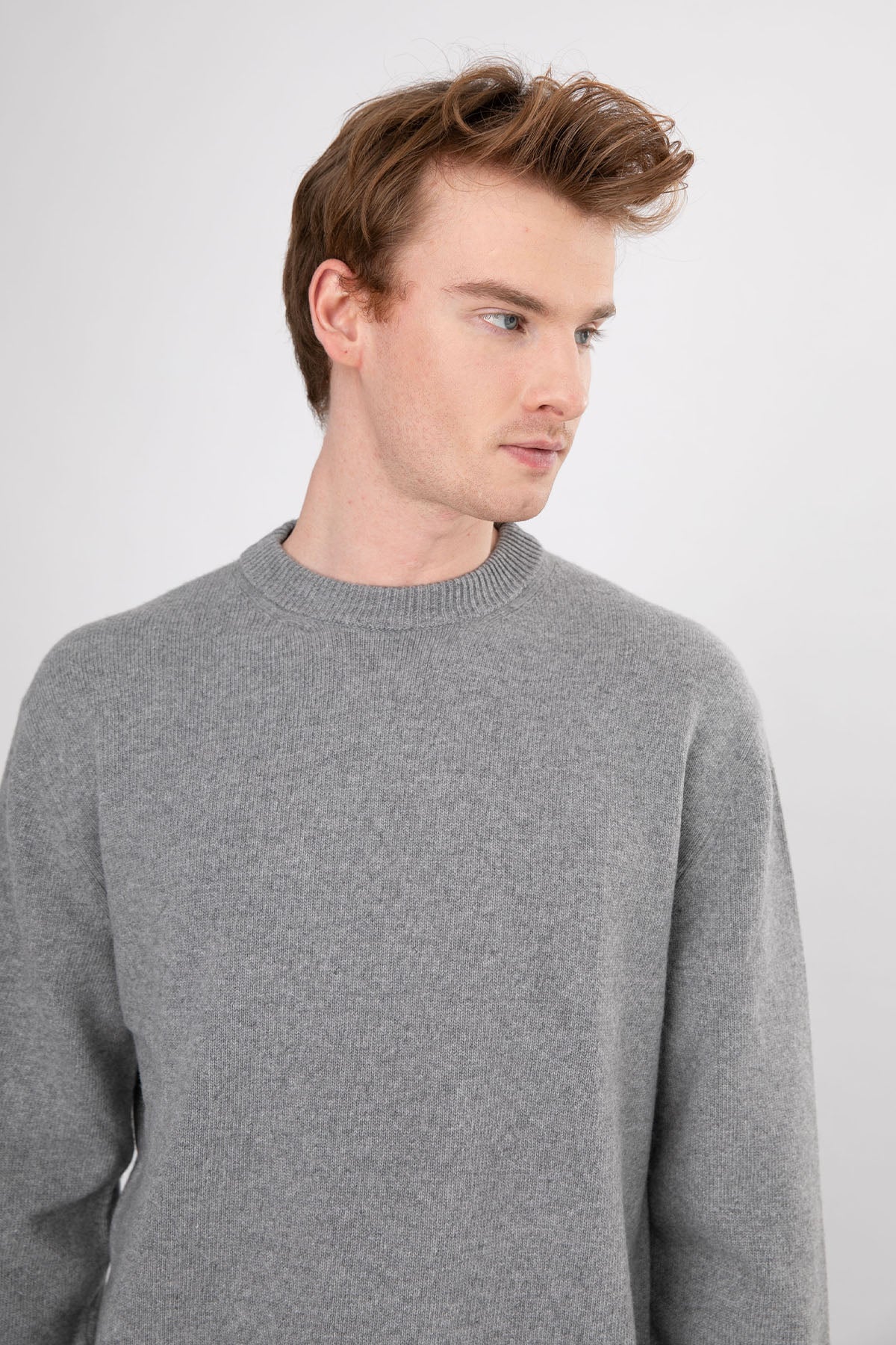 Manifattura Yuvarlak Yaka Kaşmirli Yün Triko-Libas Trendy Fashion Store