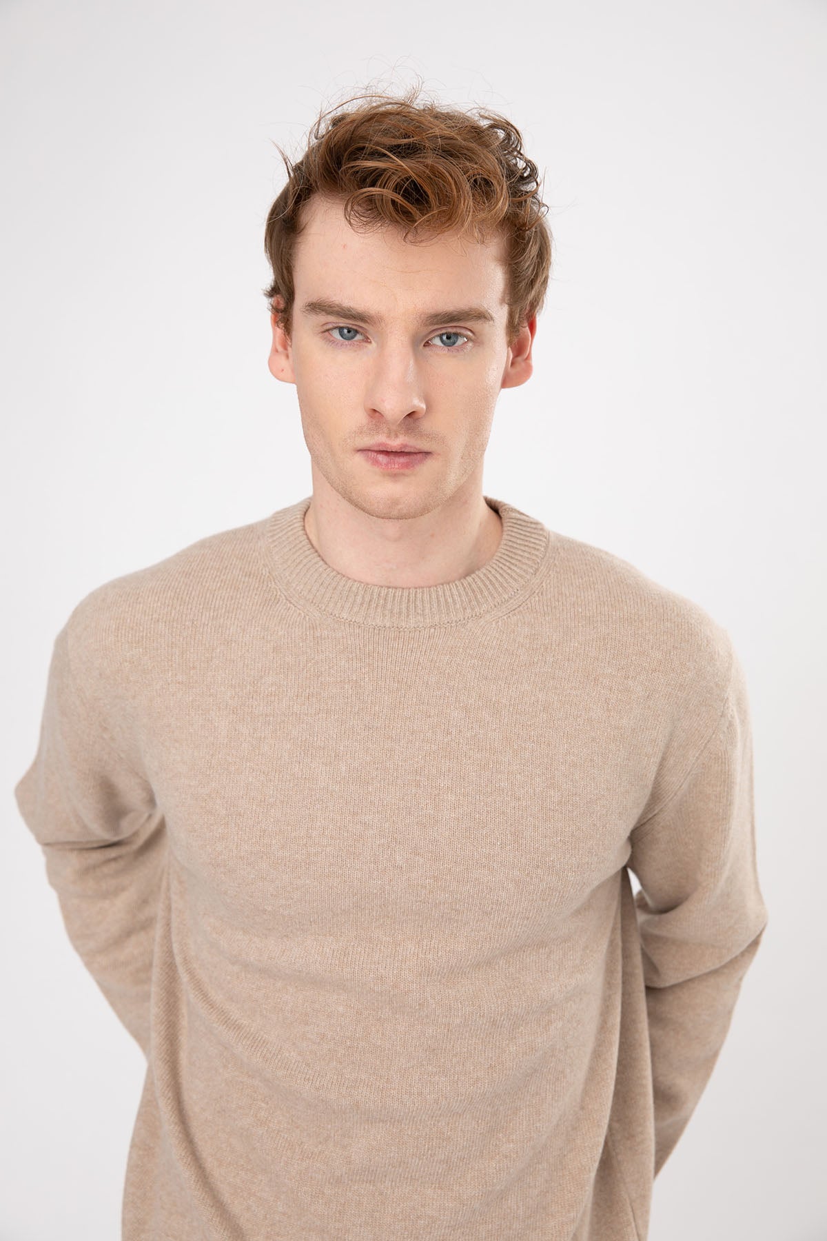 Manifattura Yuvarlak Yaka Kaşmirli Yün Triko-Libas Trendy Fashion Store