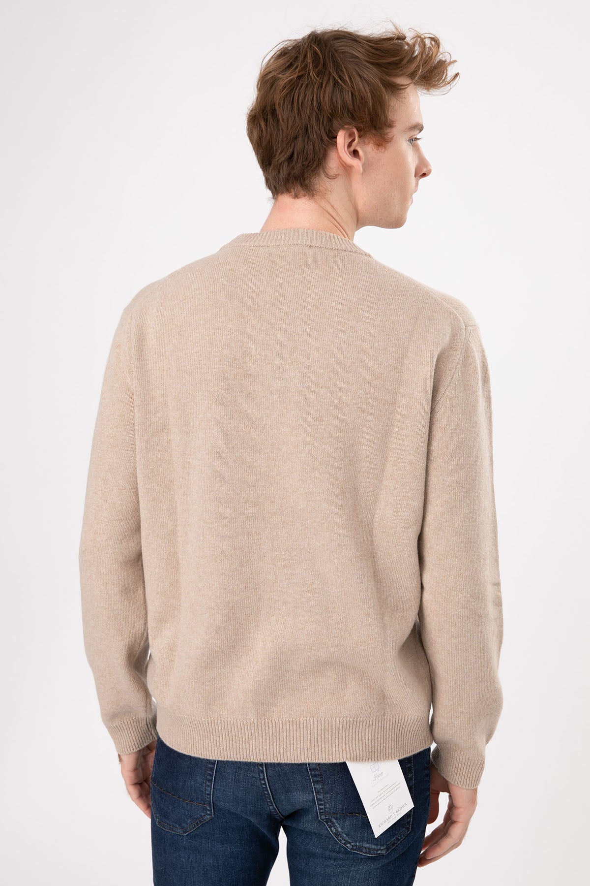 Manifattura Yuvarlak Yaka Kaşmirli Yün Triko-Libas Trendy Fashion Store