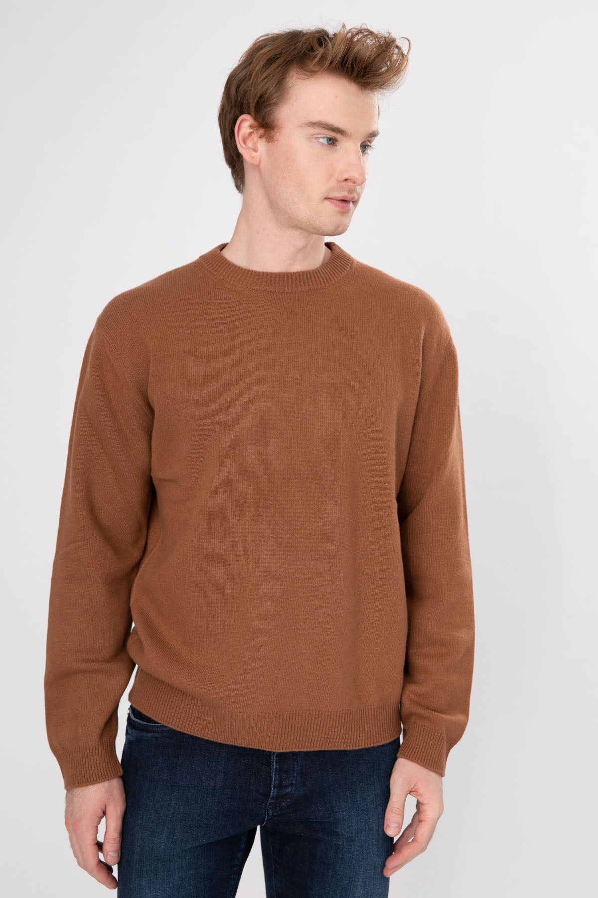 Manifattura Yuvarlak Yaka Kaşmirli Yün Triko-Libas Trendy Fashion Store