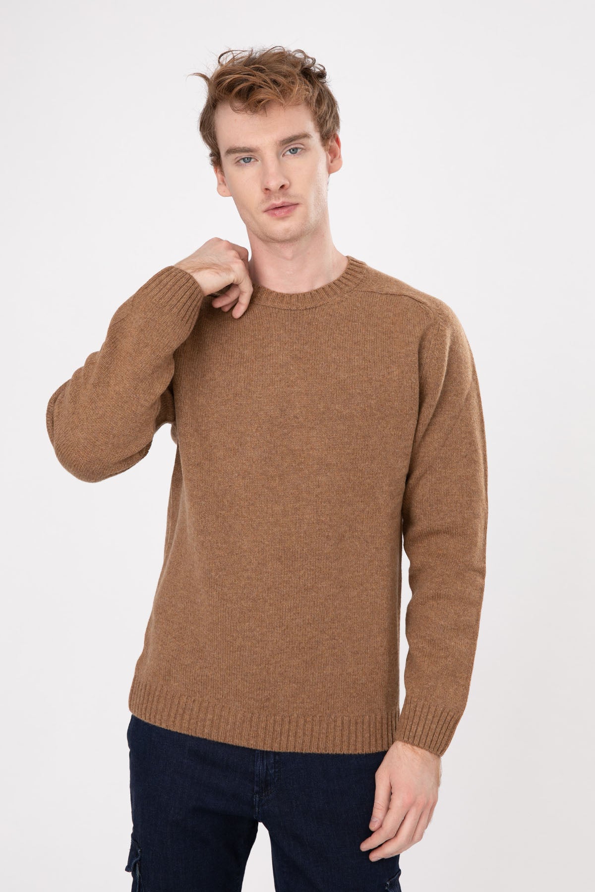 Manifattura Yuvarlak Yaka Örgü Yün Triko-Libas Trendy Fashion Store