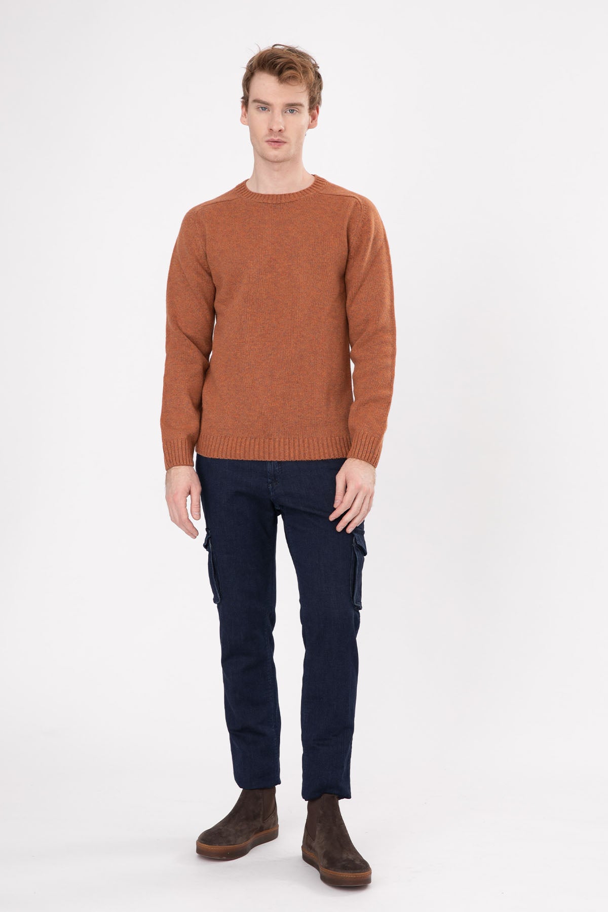 Manifattura Yuvarlak Yaka Örgü Yün Triko-Libas Trendy Fashion Store