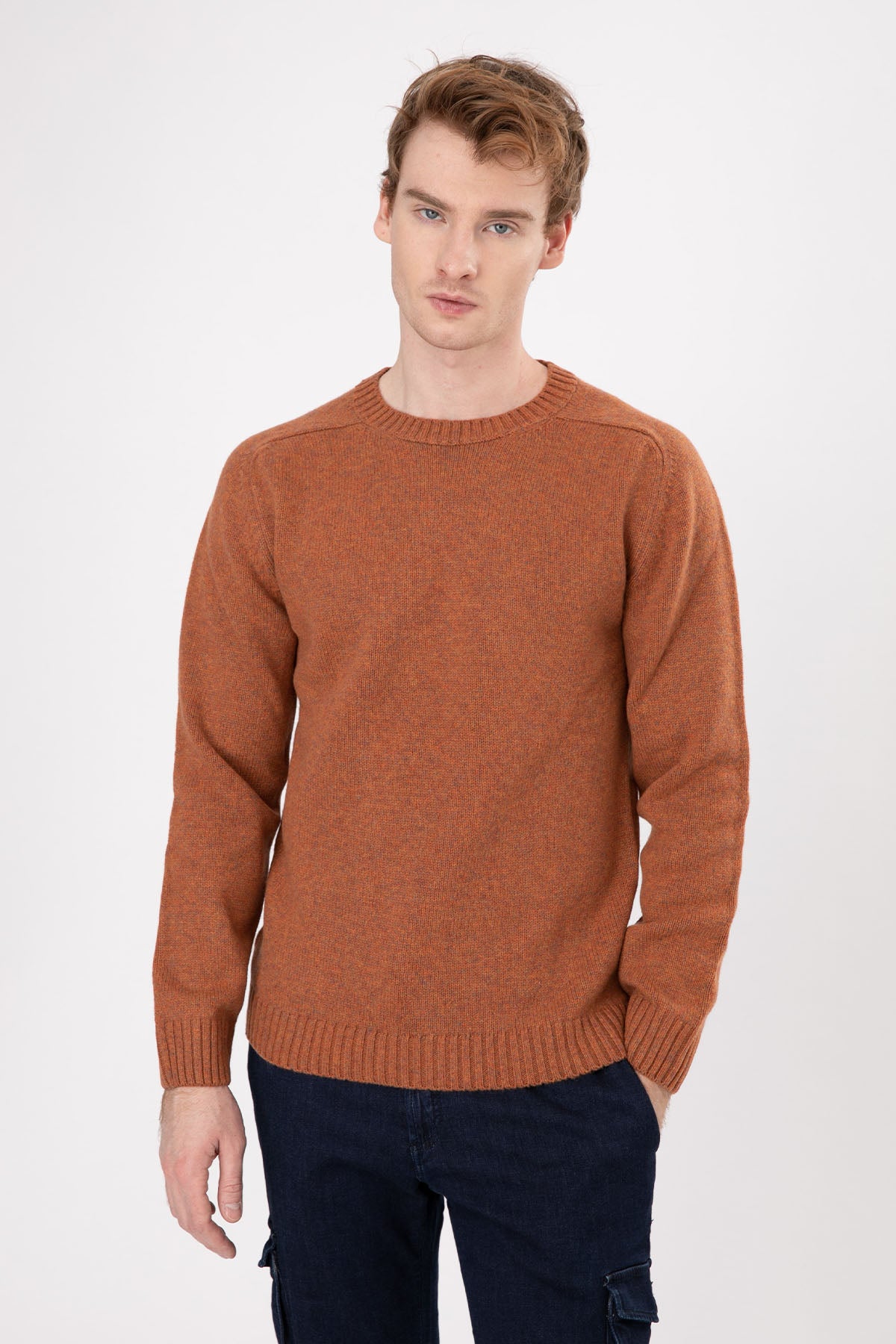 Manifattura Yuvarlak Yaka Örgü Yün Triko-Libas Trendy Fashion Store