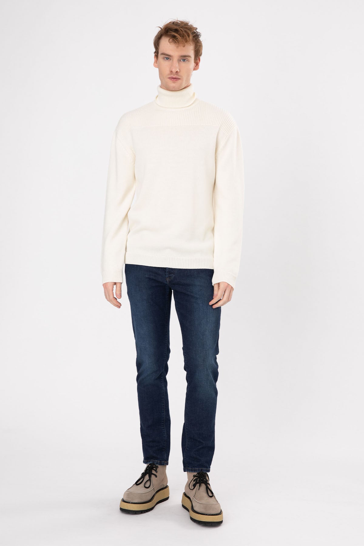 Manifattura Balıkçı Yaka Örgü Yün Triko-Libas Trendy Fashion Store