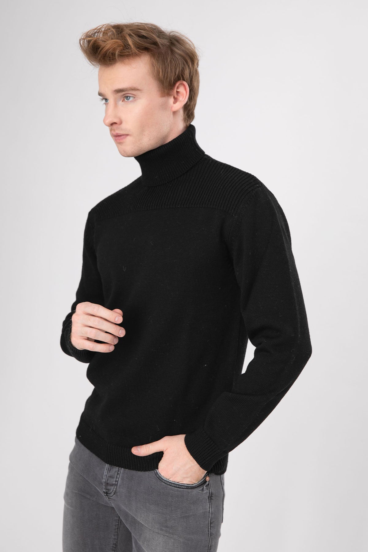 Manifattura Balıkçı Yaka Örgü Yün Triko-Libas Trendy Fashion Store