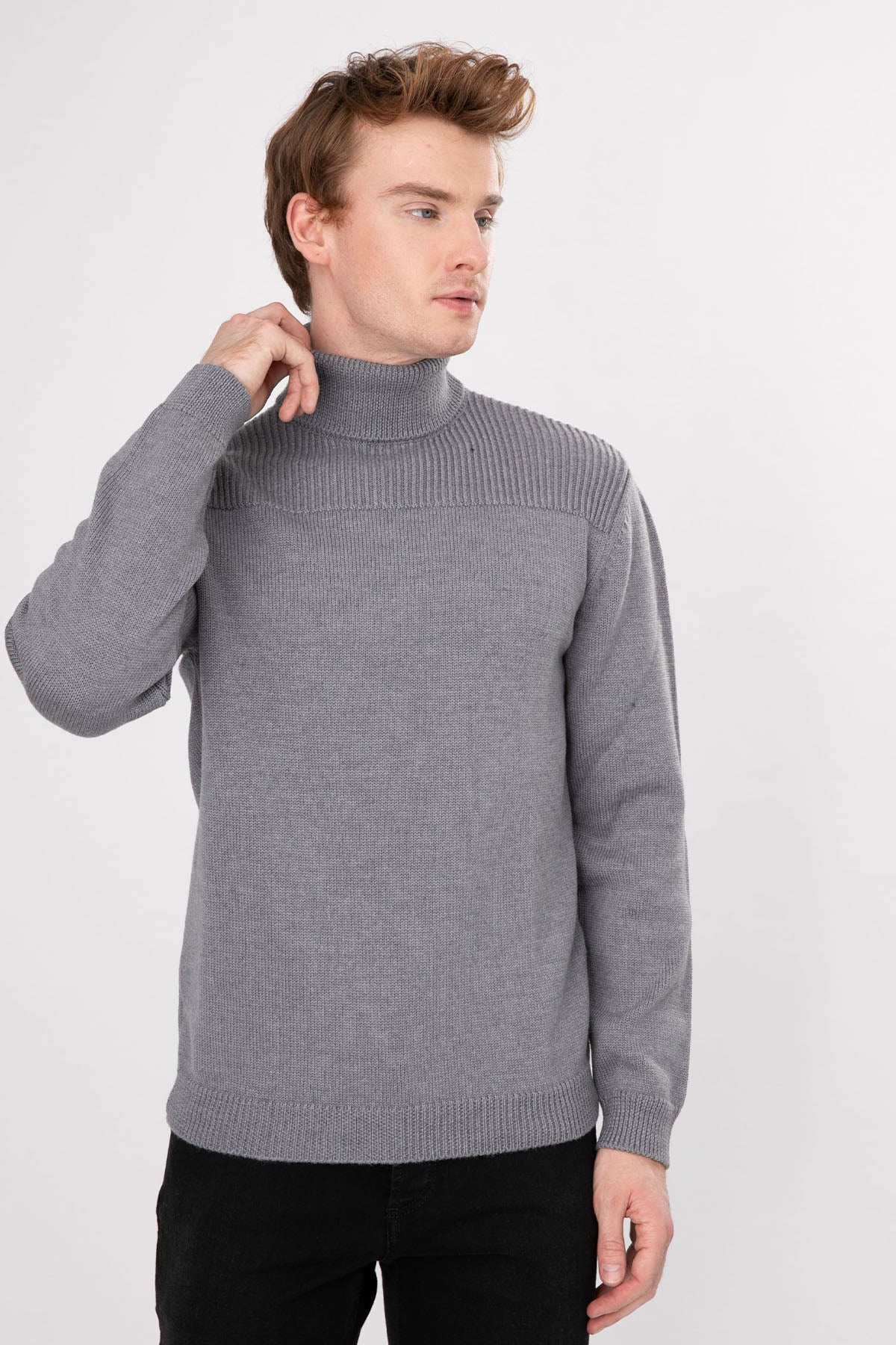 Manifattura Balıkçı Yaka Örgü Yün Triko-Libas Trendy Fashion Store