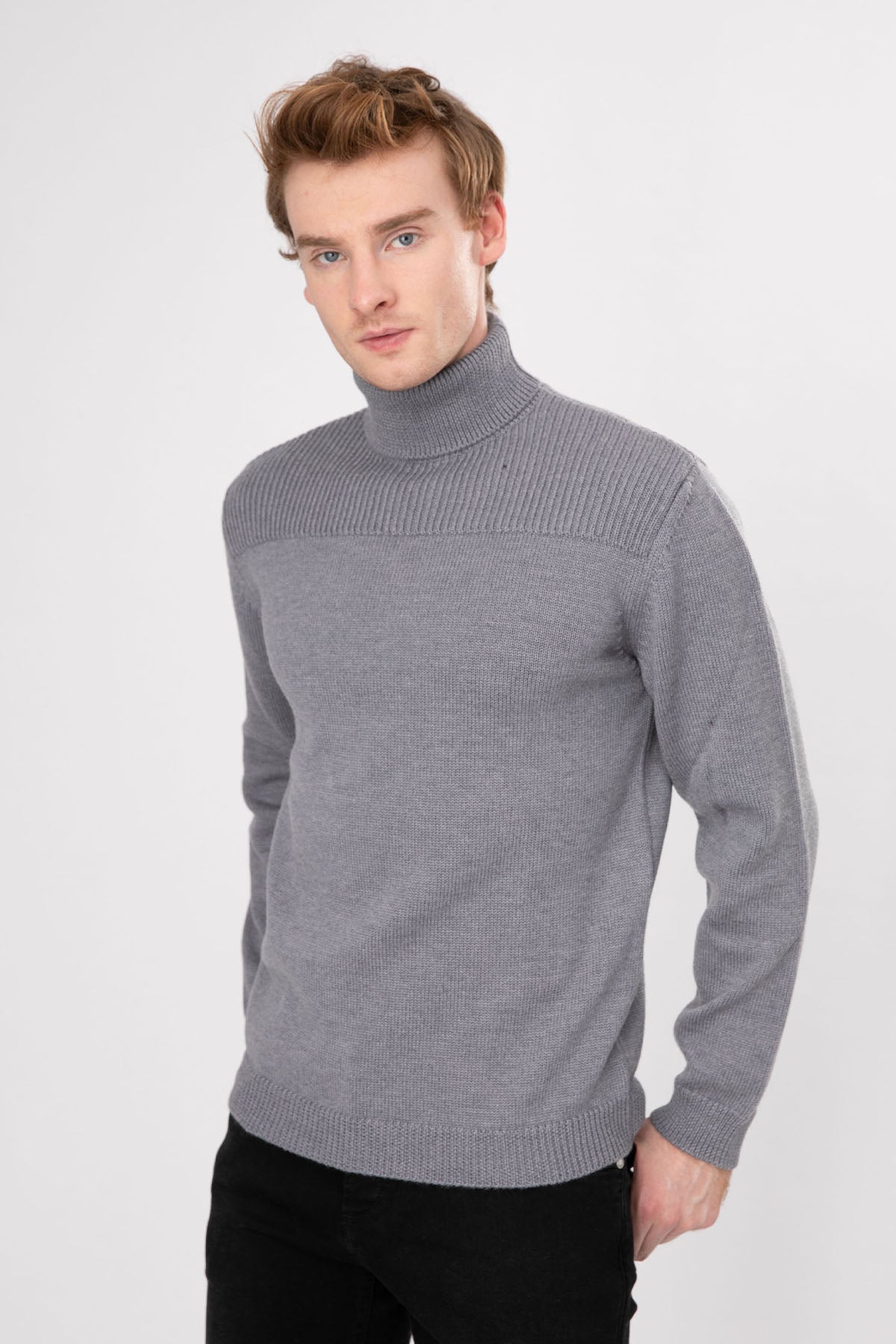 Manifattura Balıkçı Yaka Örgü Yün Triko-Libas Trendy Fashion Store