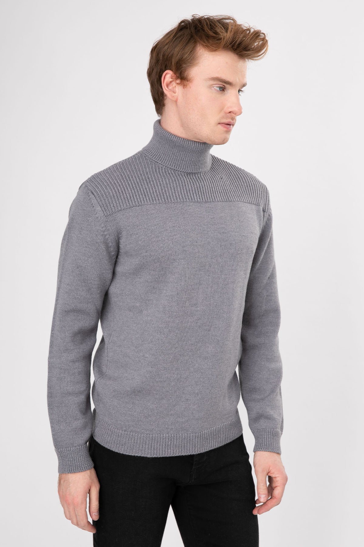 Manifattura Balıkçı Yaka Örgü Yün Triko-Libas Trendy Fashion Store