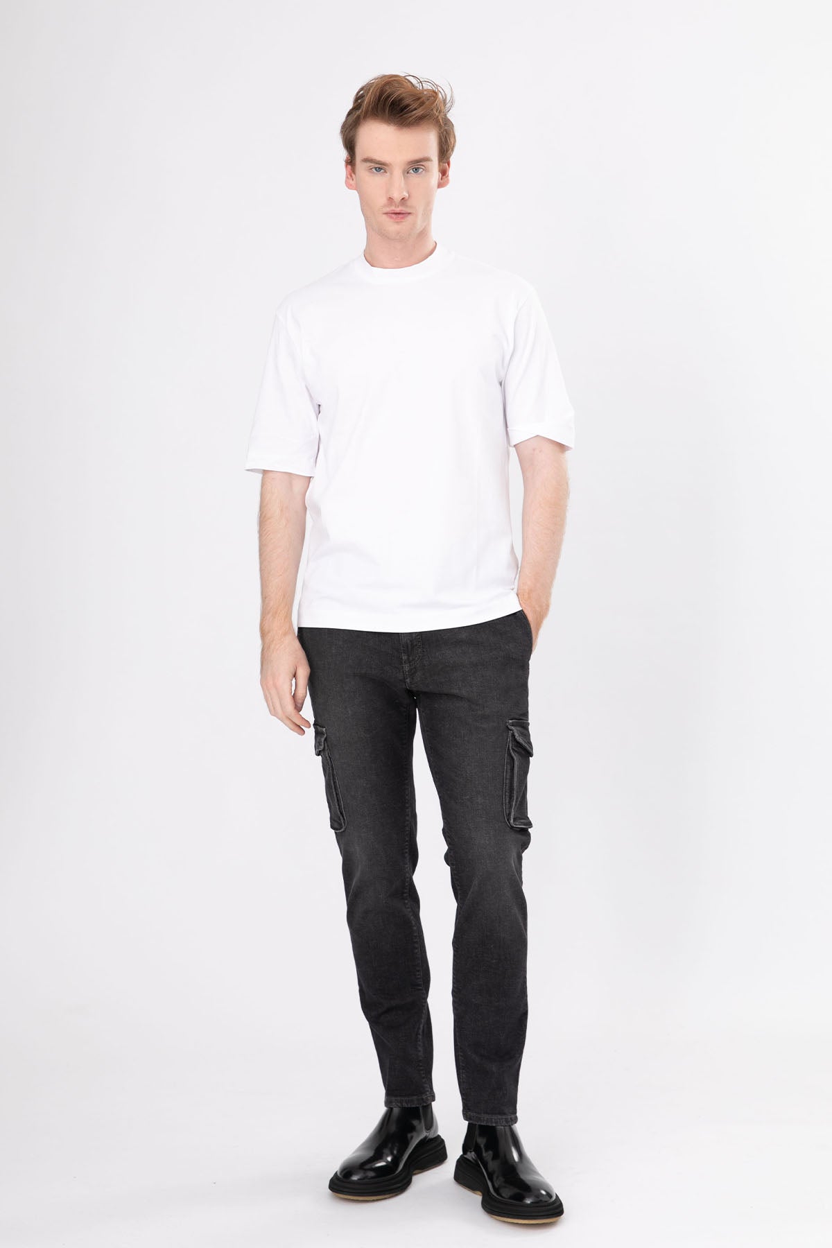 Manifattura Yuvarlak Yaka Streç T-shirt-Libas Trendy Fashion Store